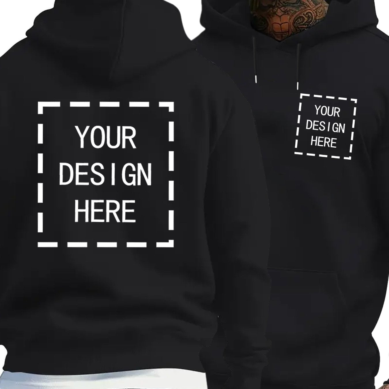 Sweat à capuche grande taille personnalisable du 2XL au 6XL