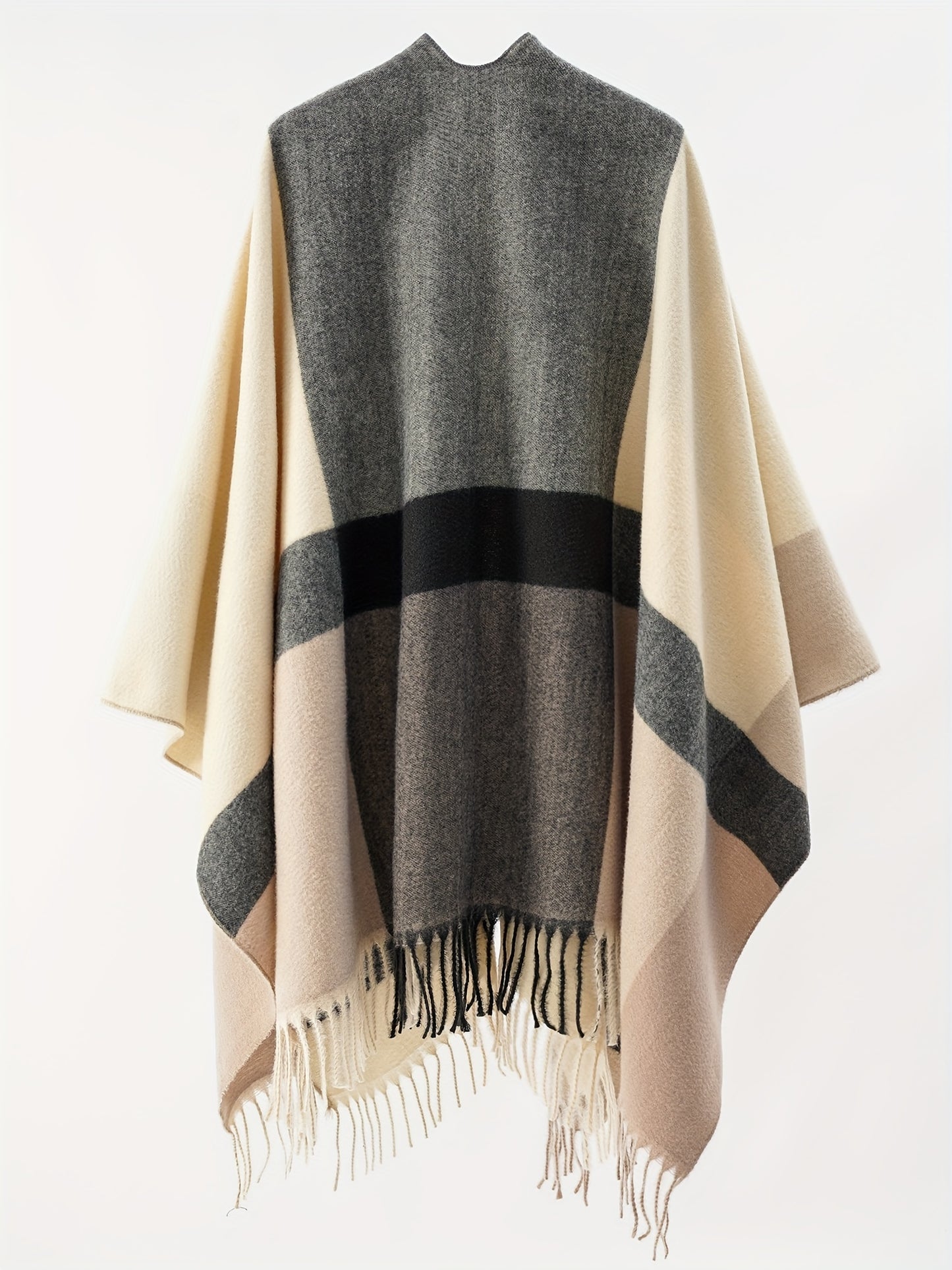 Pull cape châle cardigan ouvert sur le devant taille unique