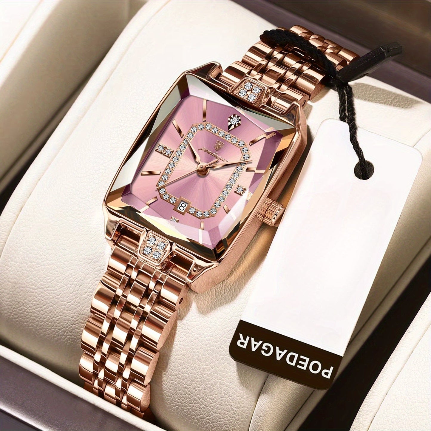 Montre à quartz élégante en acier inoxydable avec cadran lumineux ( coffret non inclus ) MAEJORKEN
