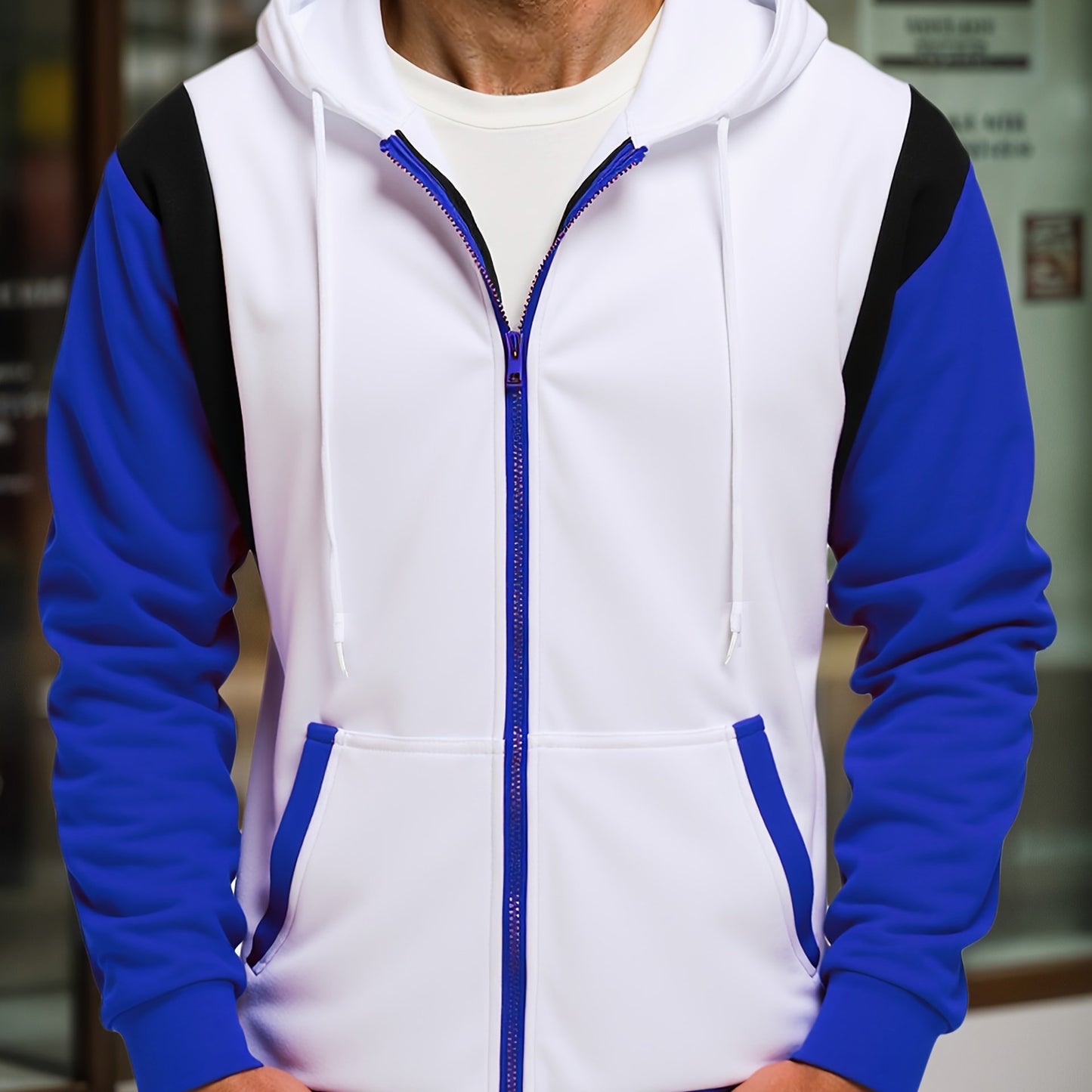 Veste zippé à capuche poche kangourou du S au 2XL