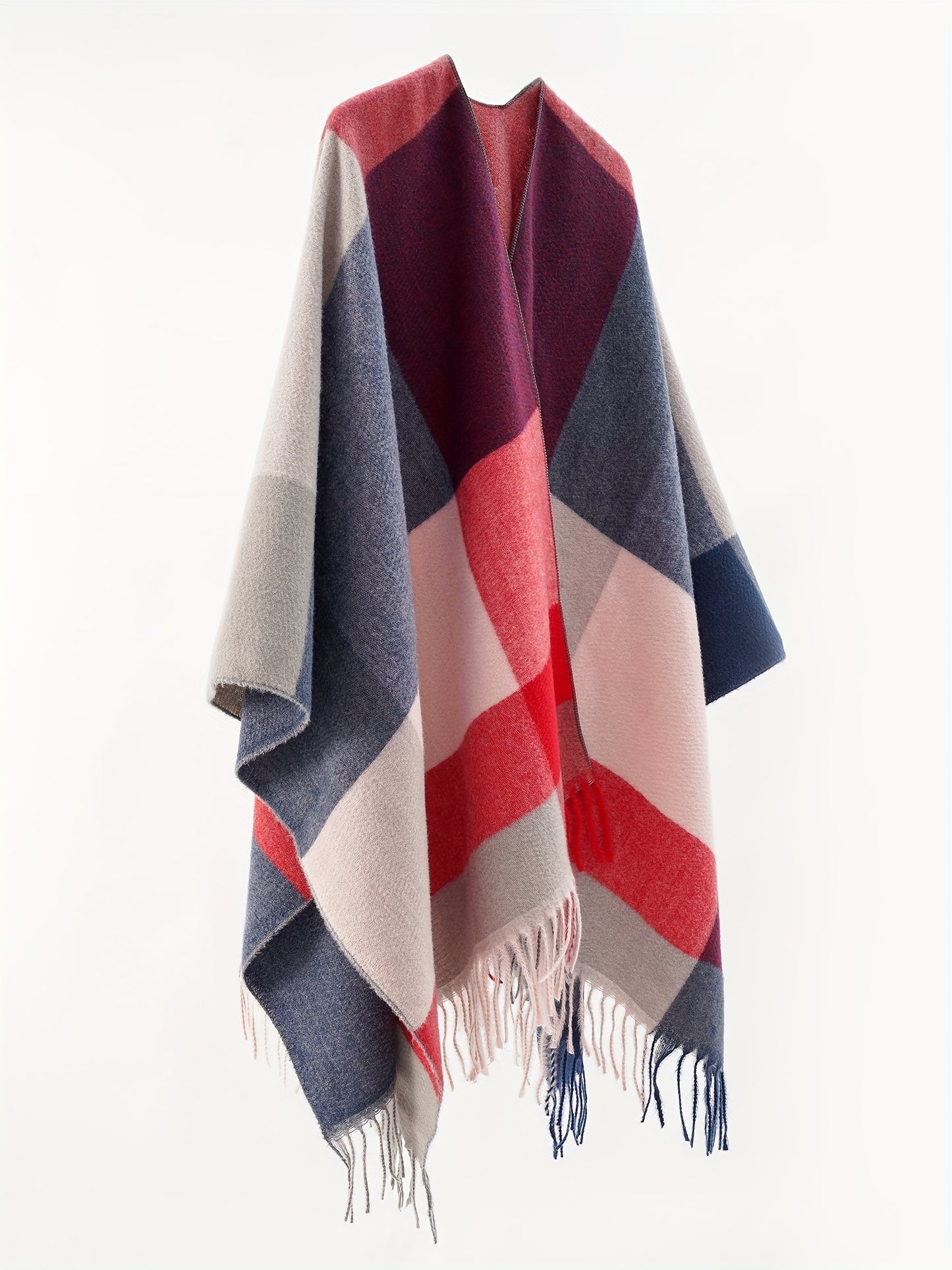 Pull cape châle cardigan ouvert sur le devant taille unique