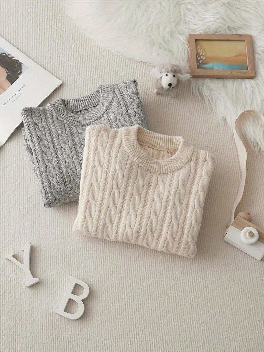 Pull à col rond et épais garçons du 5 au 15 ans MAEJORKEN
