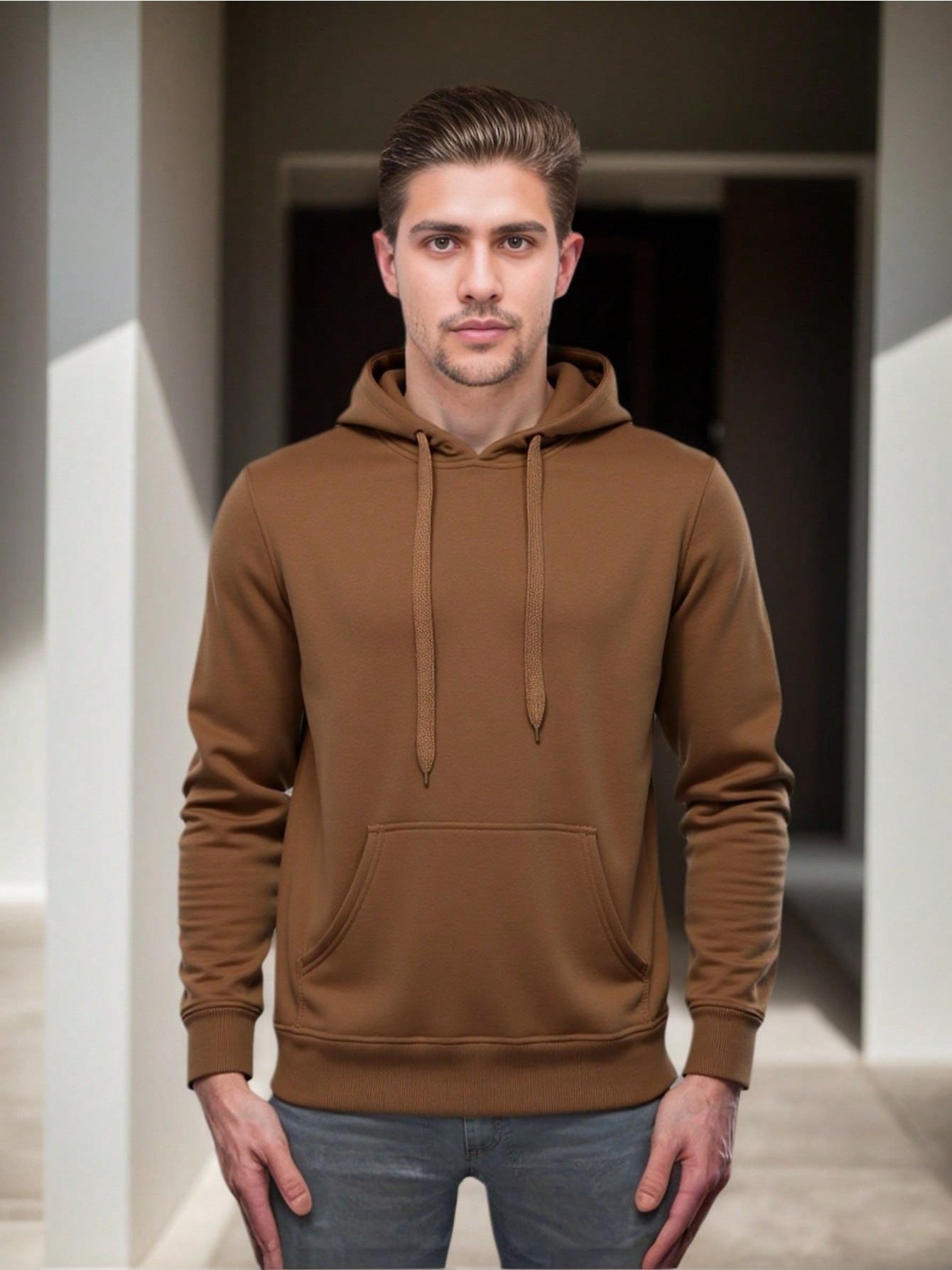 Sweat-shirt à capuche en coton et polyester hommes du M au 2XL MAEJORKEN