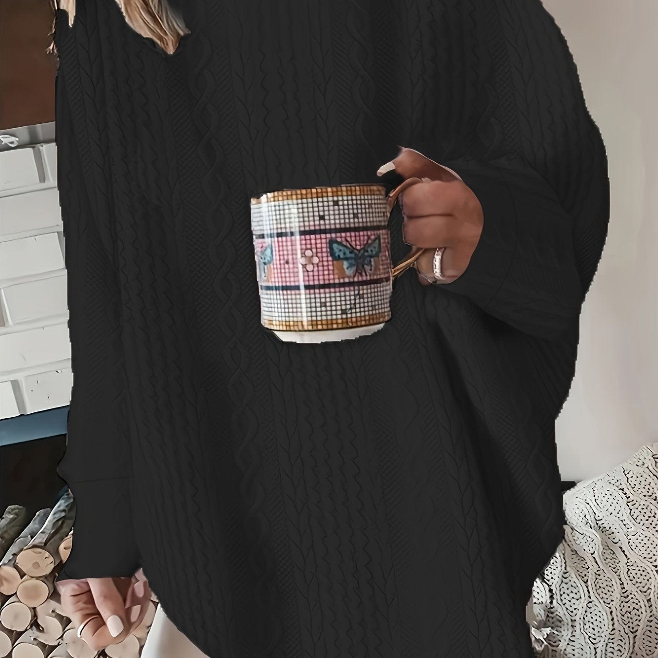 Pull à col rond de couleur unie 1XL au 5XL