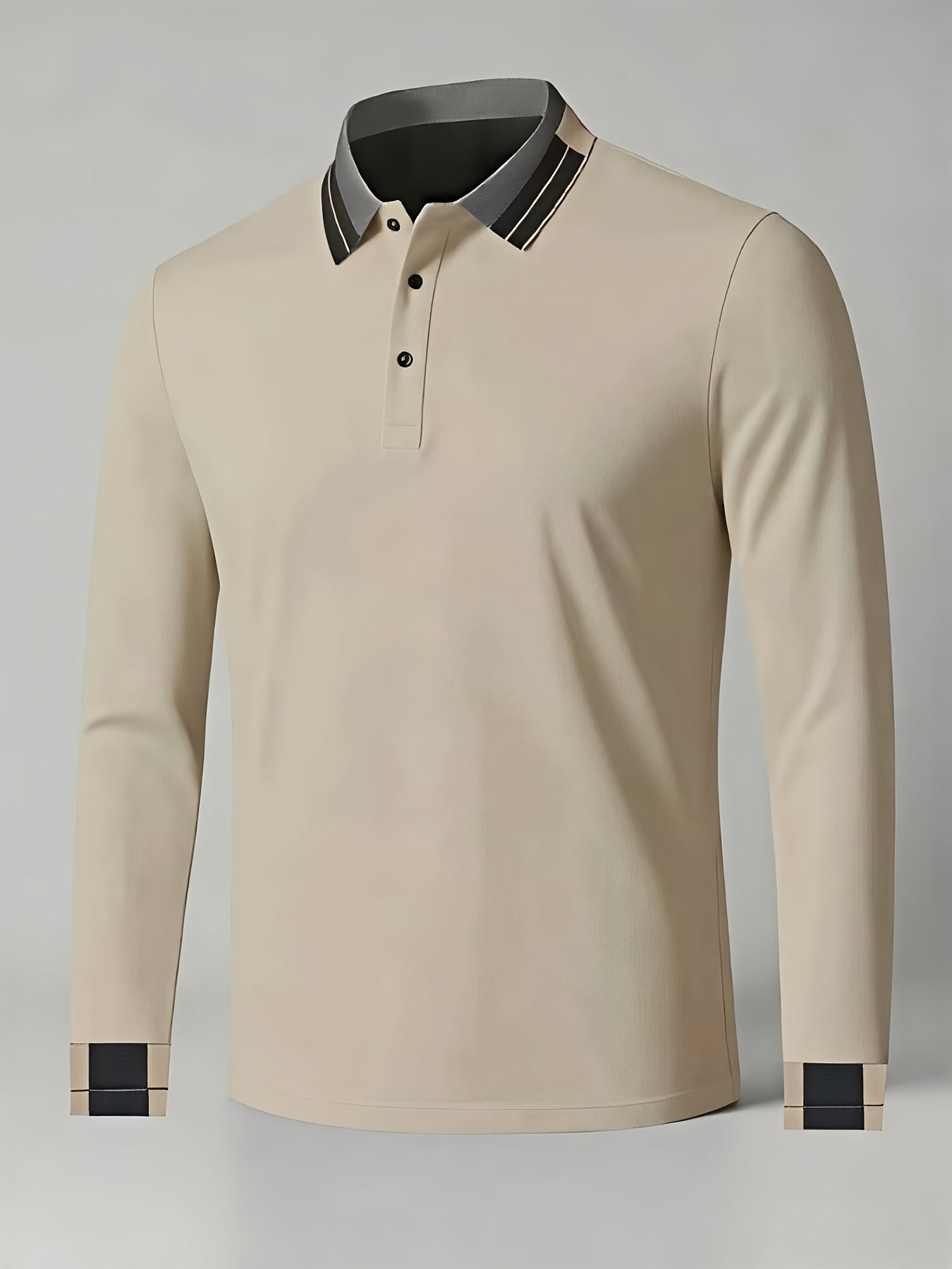 Pull à col boutonné à manches longues du S au 2XL