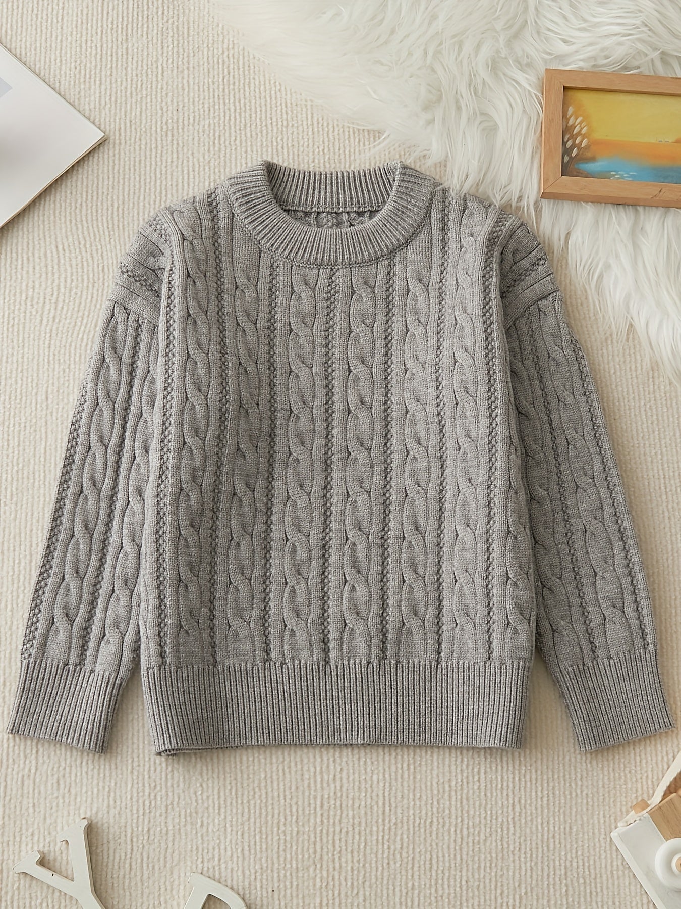 Pull à col rond et épais garçons du 5 au 15 ans MAEJORKEN