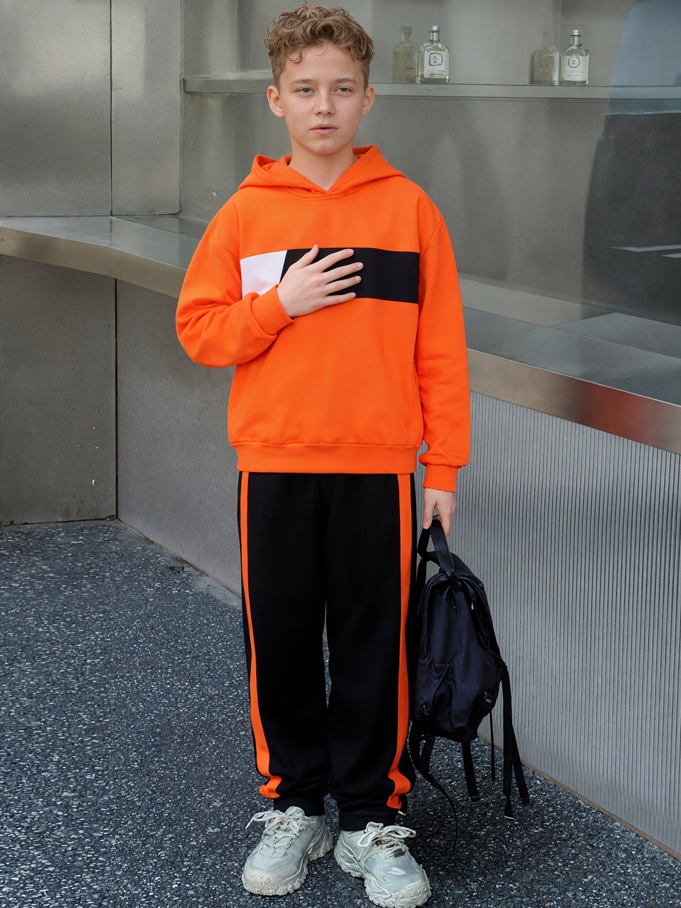 Ensemble 2 pièces sweat à capuche et pantalon de survêtement garçons du 8 au 14 ans MAEJORKEN