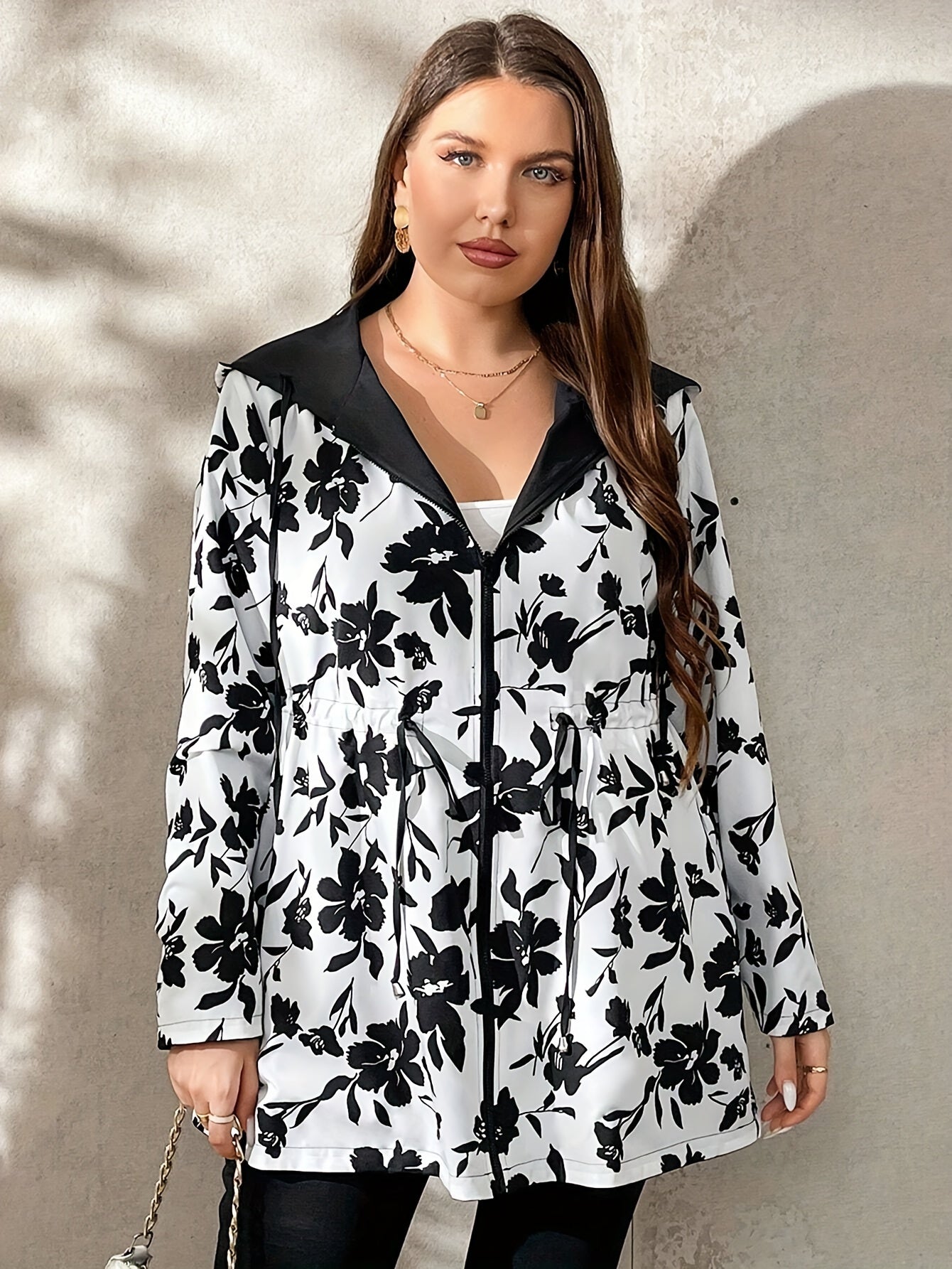 Manteau réversible à fermeture éclair grande taille du 0XL au 5XL