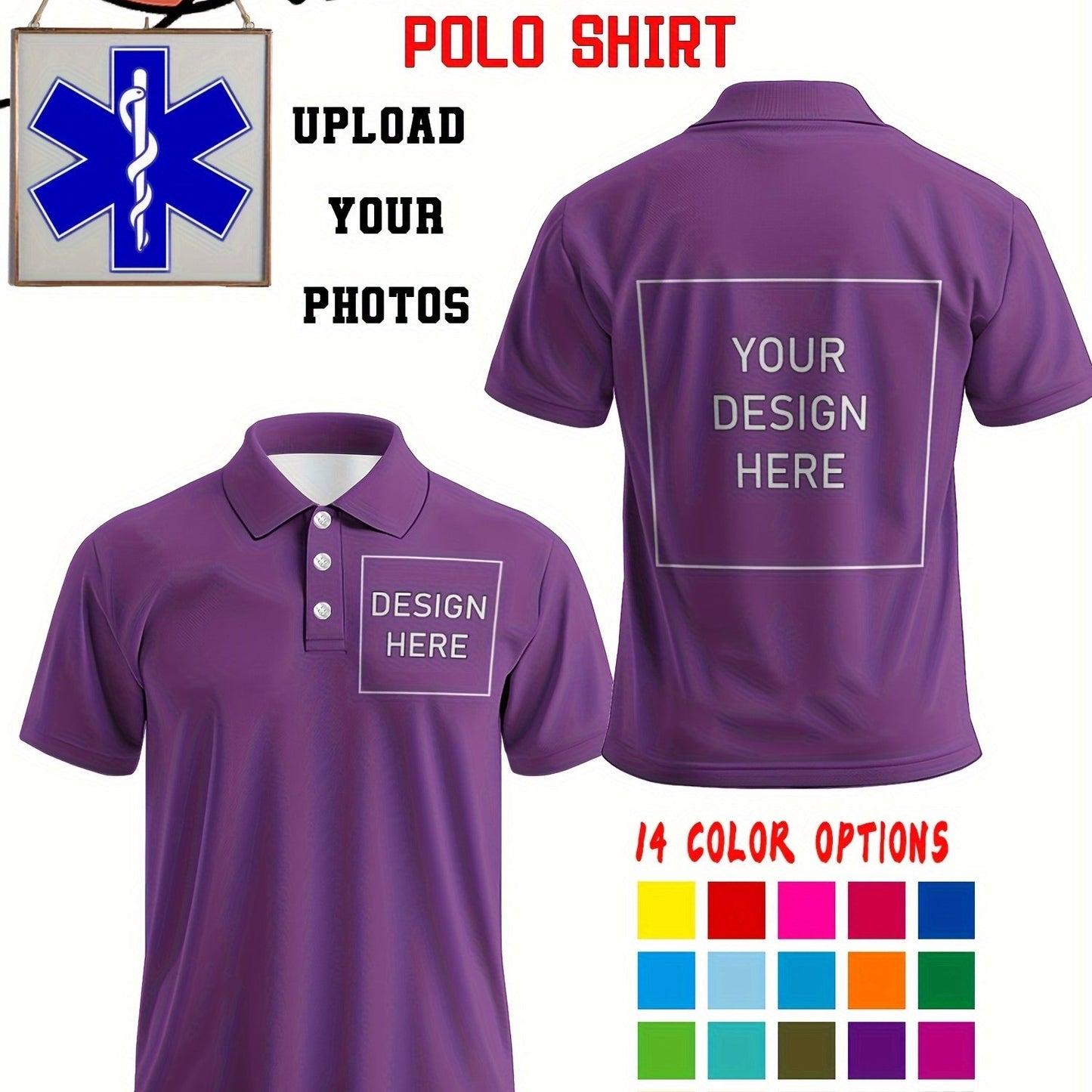 Polo uni personnalisée du S au 2XL