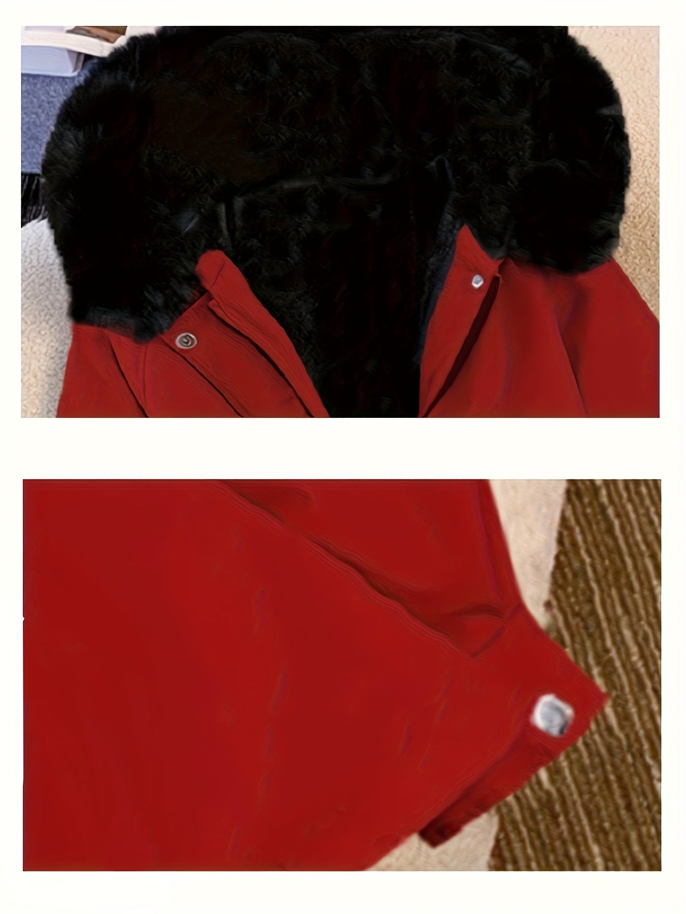 Parka à capuche grande taille avec garniture en fausse fourrure du 1XL au 5XL