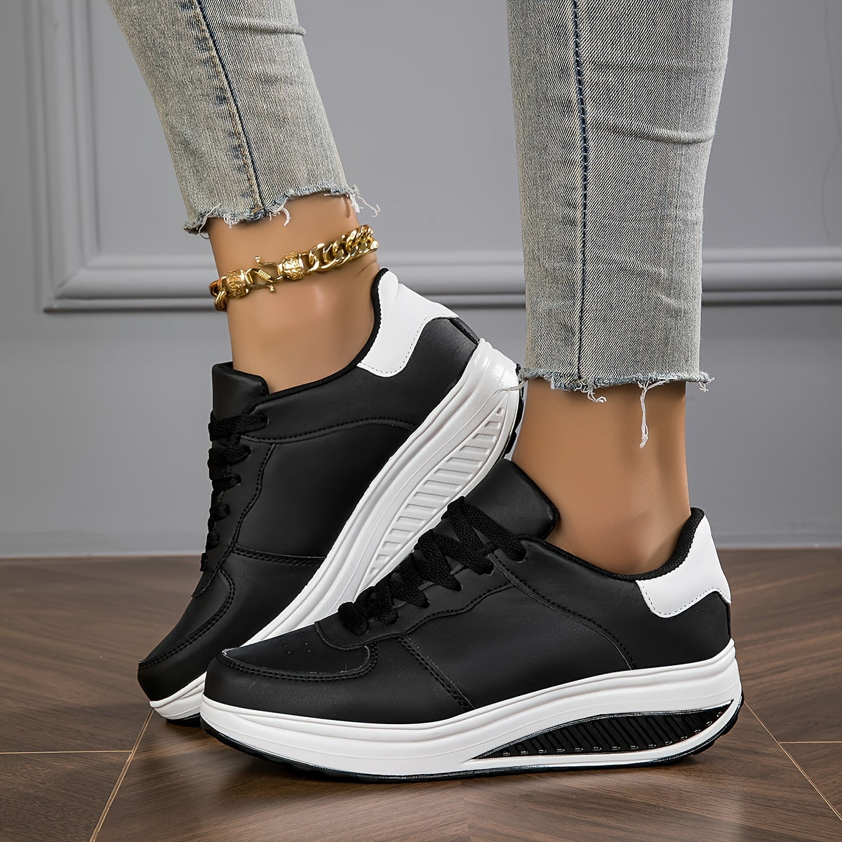 Baskets compensées à la mode confortables du 33,5 au 40