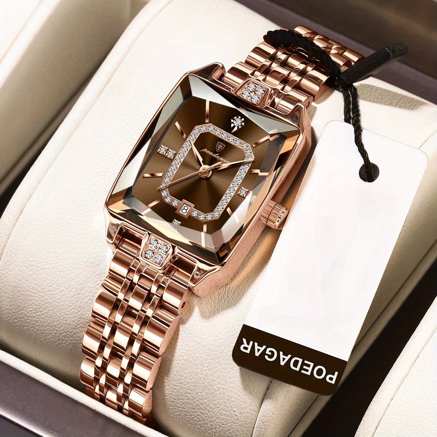 Montre à quartz élégante en acier inoxydable avec cadran lumineux ( coffret non inclus ) MAEJORKEN