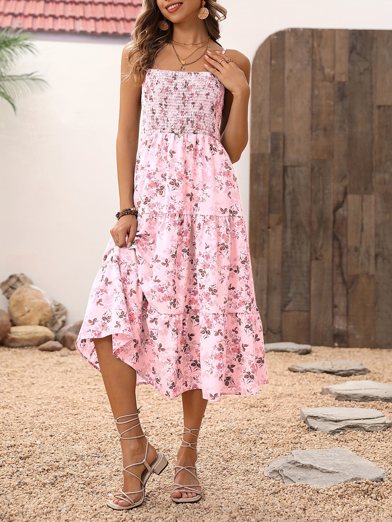 Robe froncé à imprimé floral du S au XL