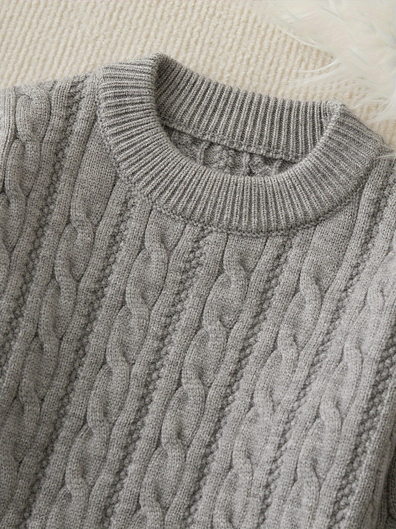 Pull à col rond et épais garçons du 5 au 15 ans MAEJORKEN
