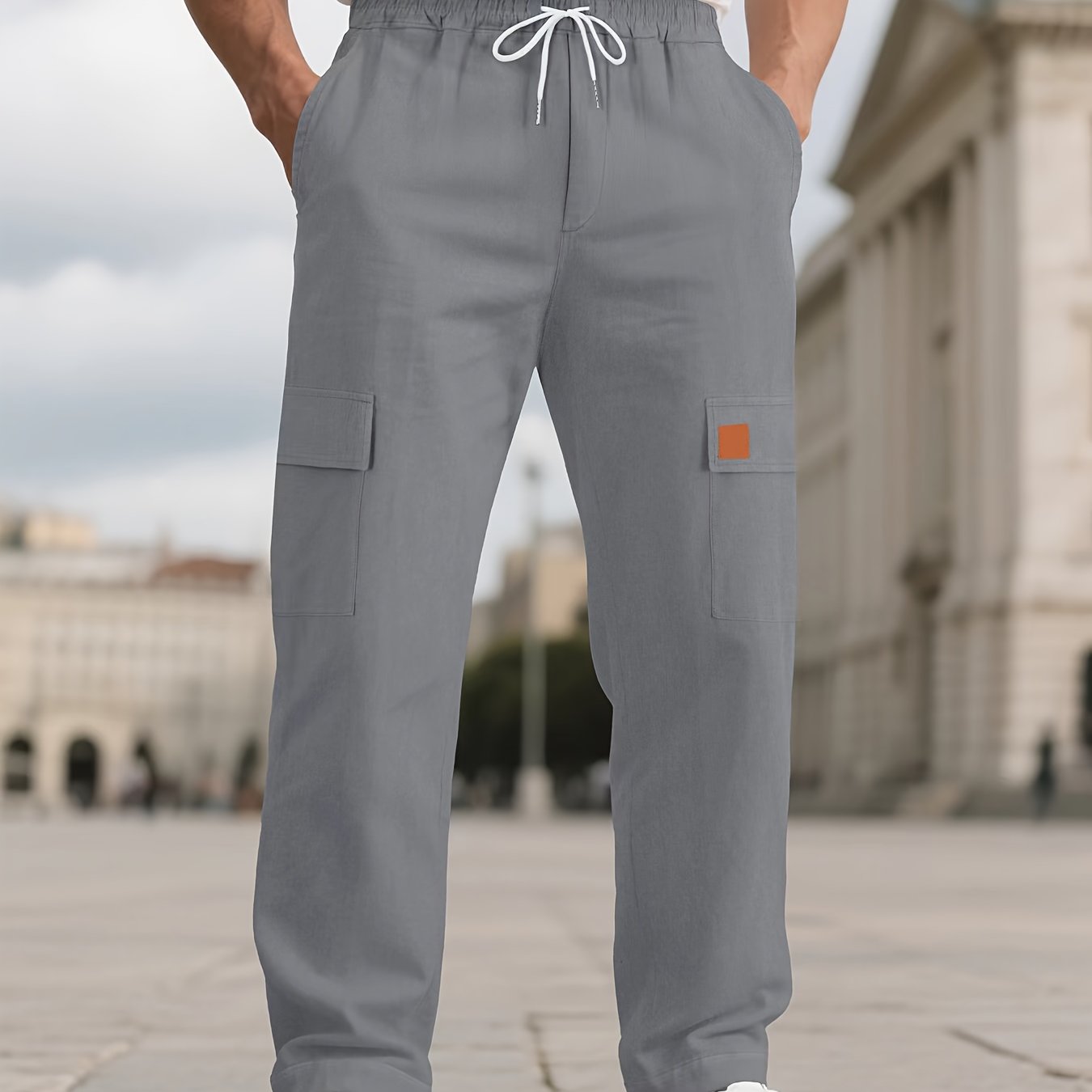 Pantalon cargo en lin multi poches du S au 3XL MAEJORKEN