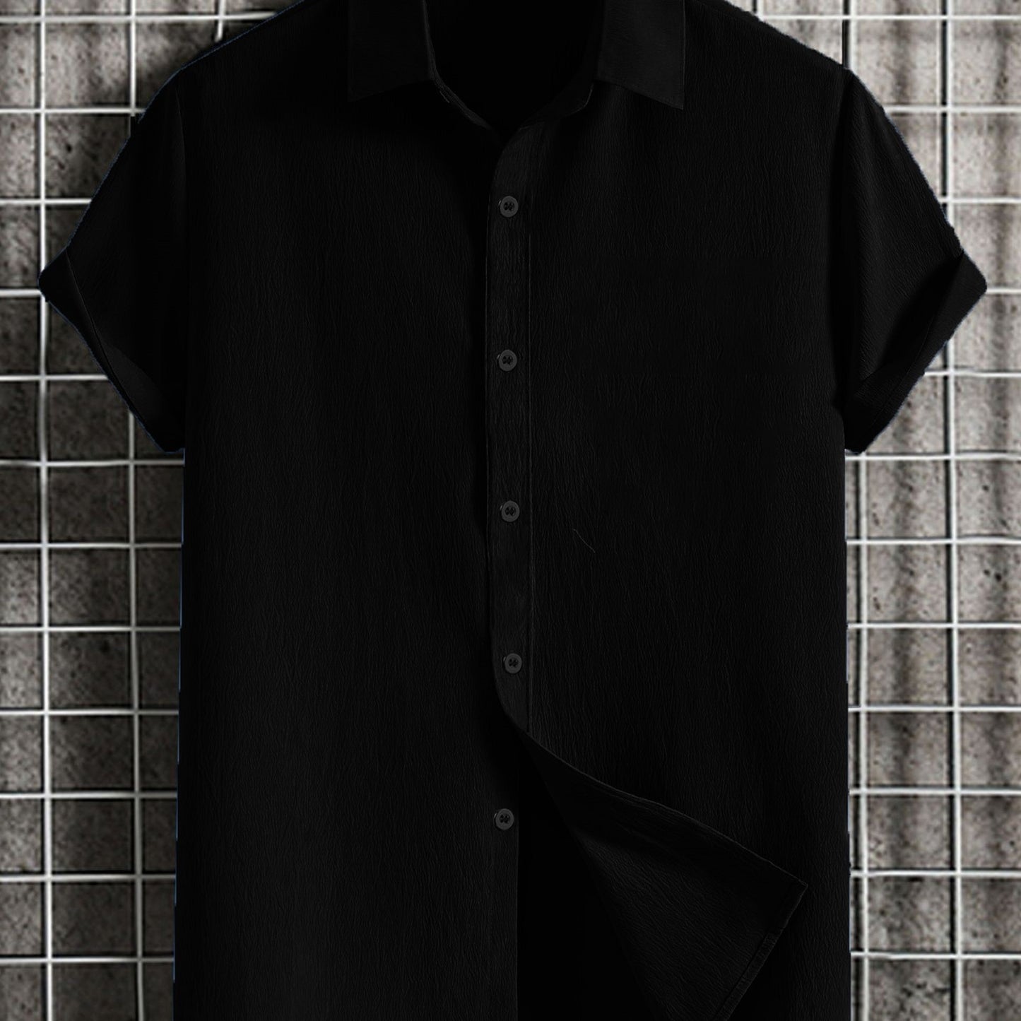 Chemise à manches courtes en pur coton du XS au 2XL