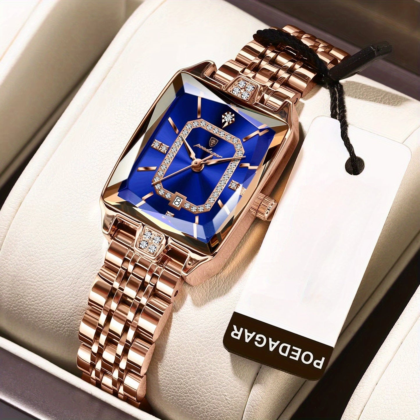 Montre à quartz élégante en acier inoxydable avec cadran lumineux ( coffret non inclus ) MAEJORKEN
