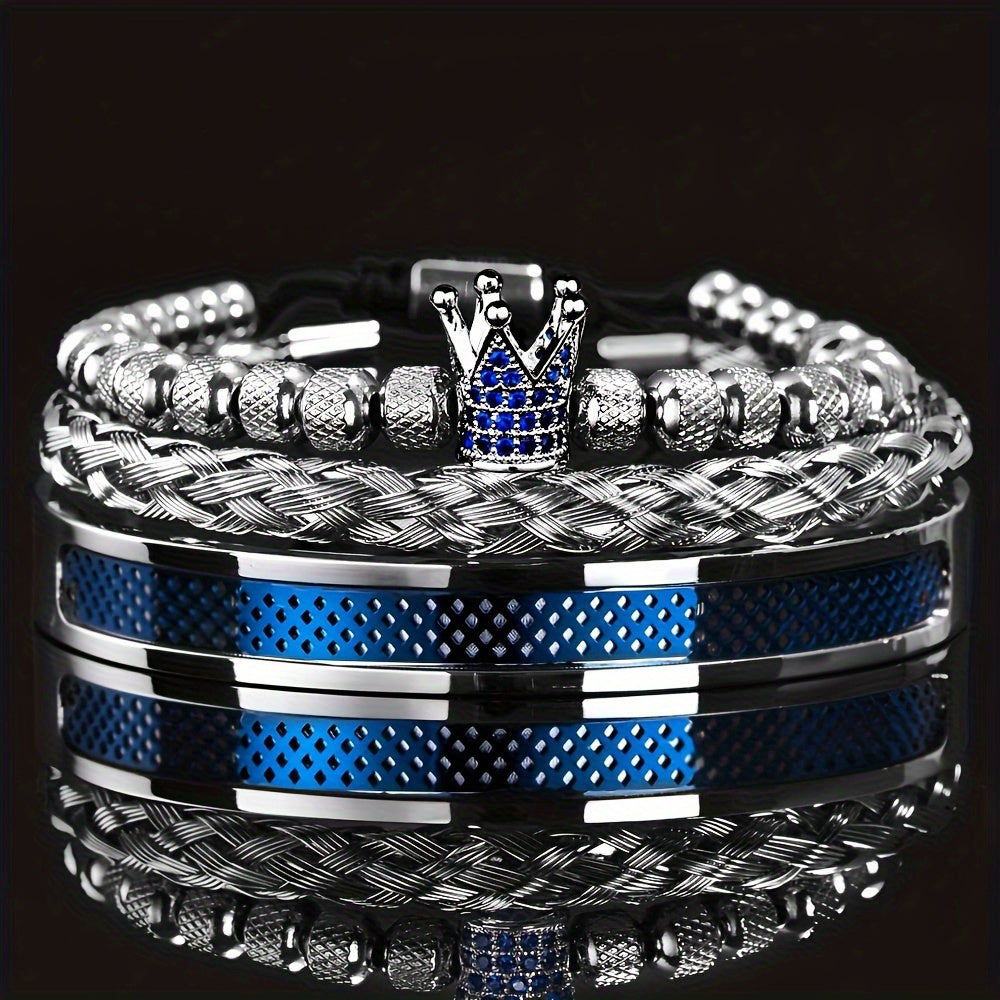 Ensemble de bracelets de luxe pour hommes avec couronne ( coffret non inclus ) MAEJORKEN