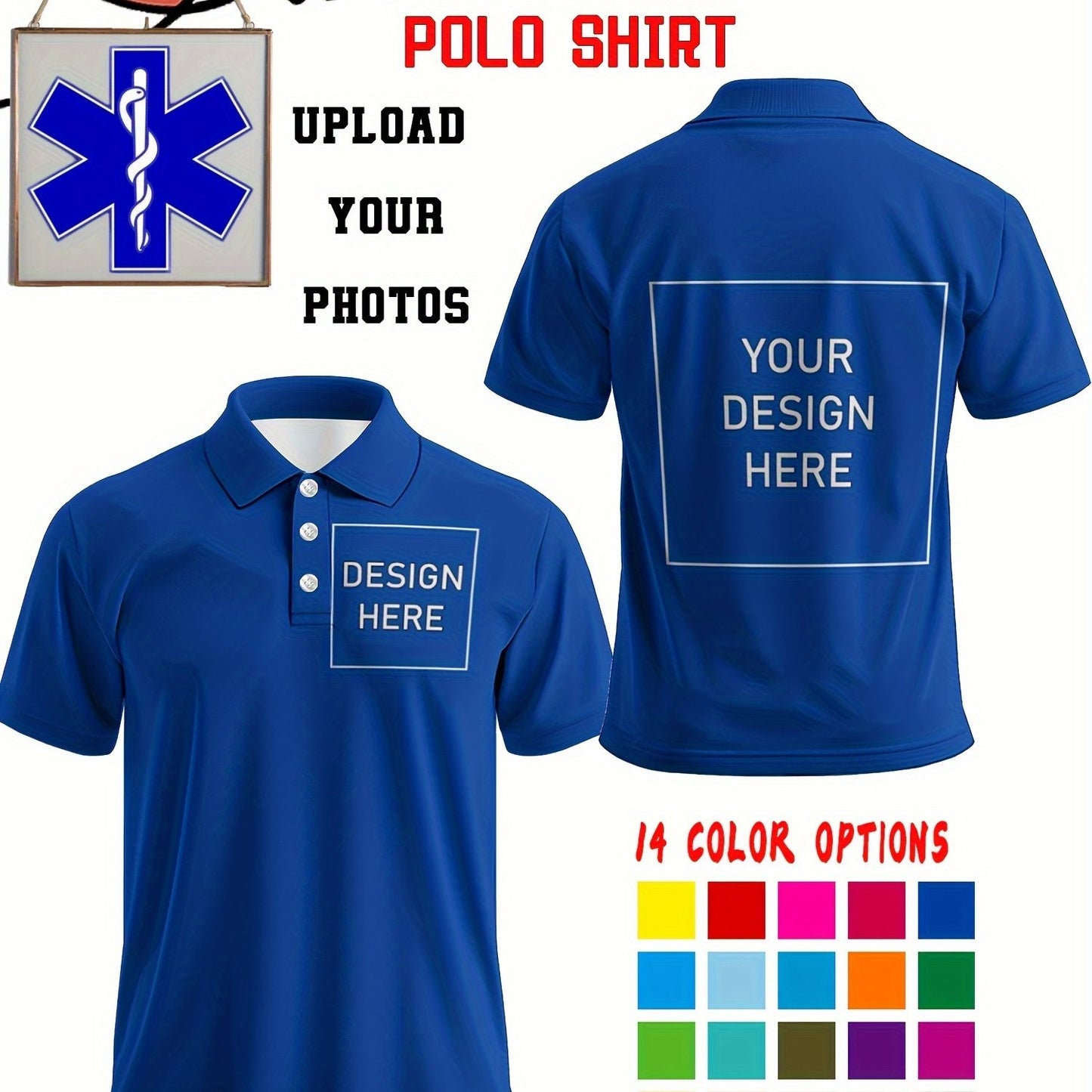 Polo uni personnalisée du S au 2XL