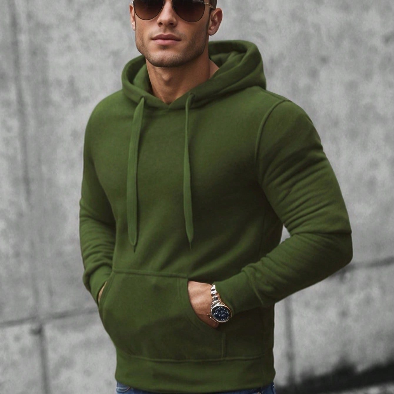 Sweat-shirt à capuche en coton et polyester hommes du M au 2XL MAEJORKEN