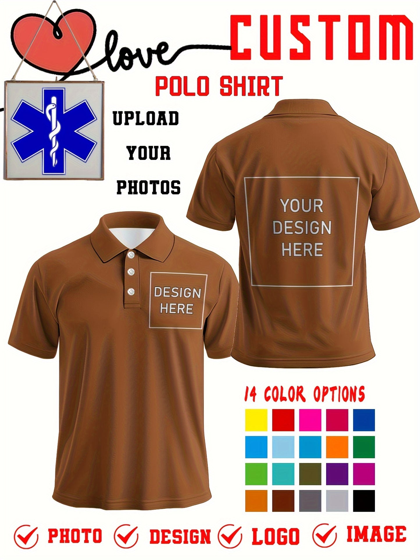Polo uni personnalisée du S au 2XL