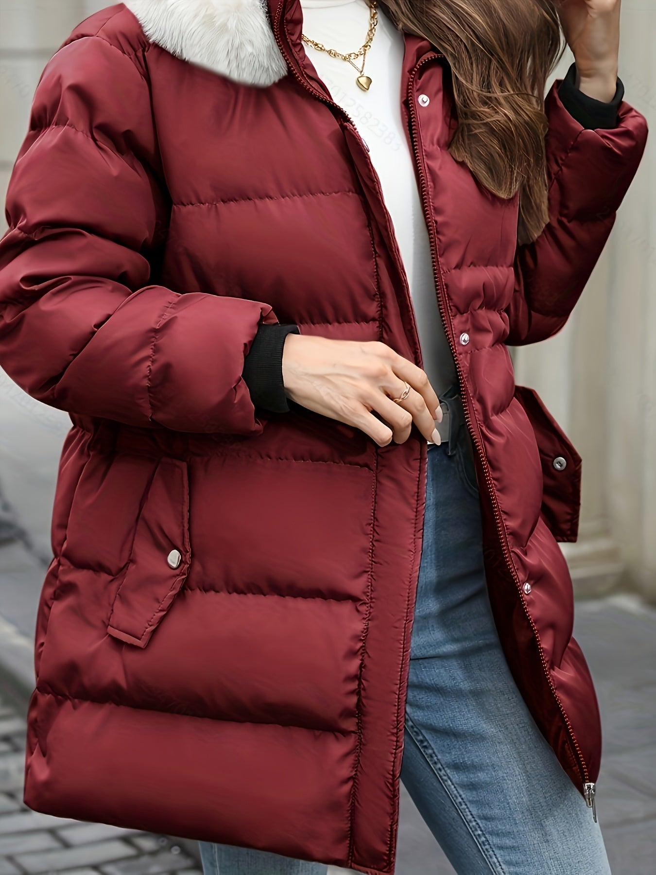 Blouson chaud à la mode grande taille femmes du XL au 5XL