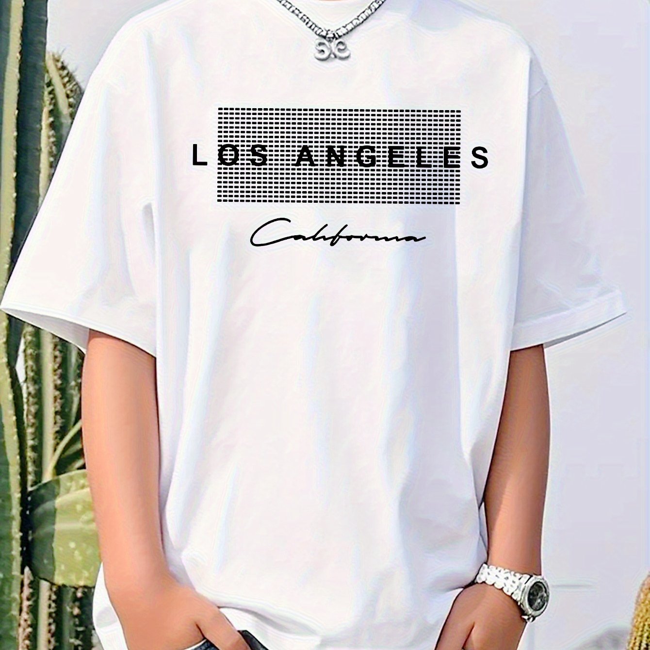 T-shirt imprimé à col rond garçons du 13 au 16 ans MAEJORKEN