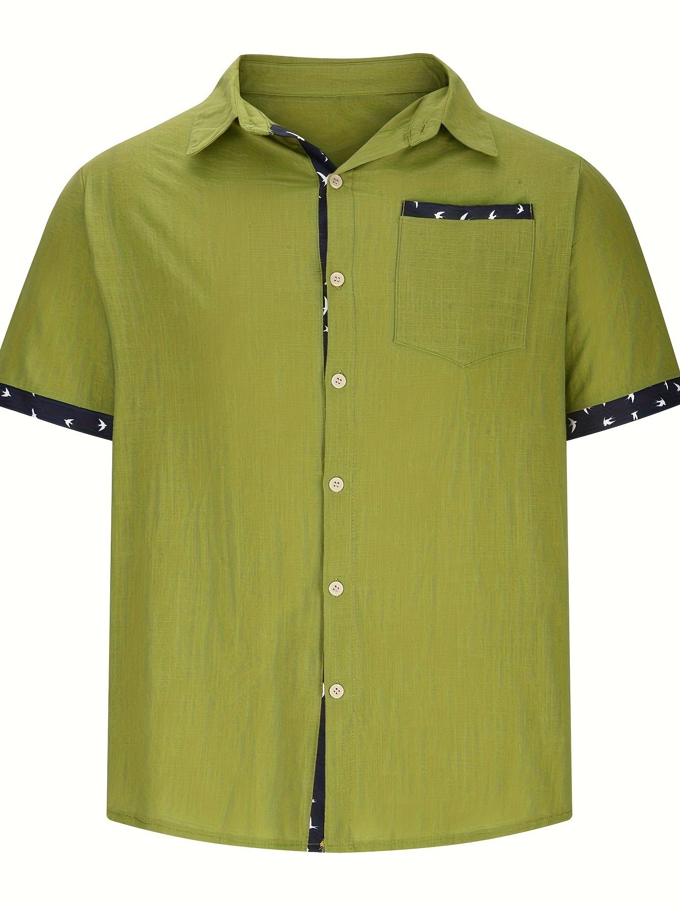 Chemise élégante en mélange de coton assorti de couleur du S au 3XL
