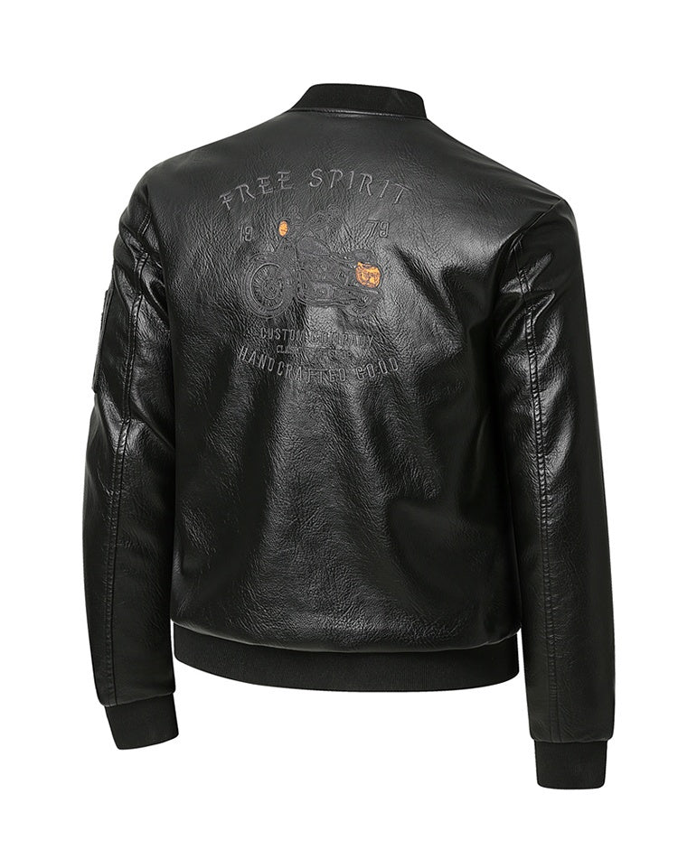Blouson de moto à fermeture éclair avec poches zippée du 1XL au 7XL