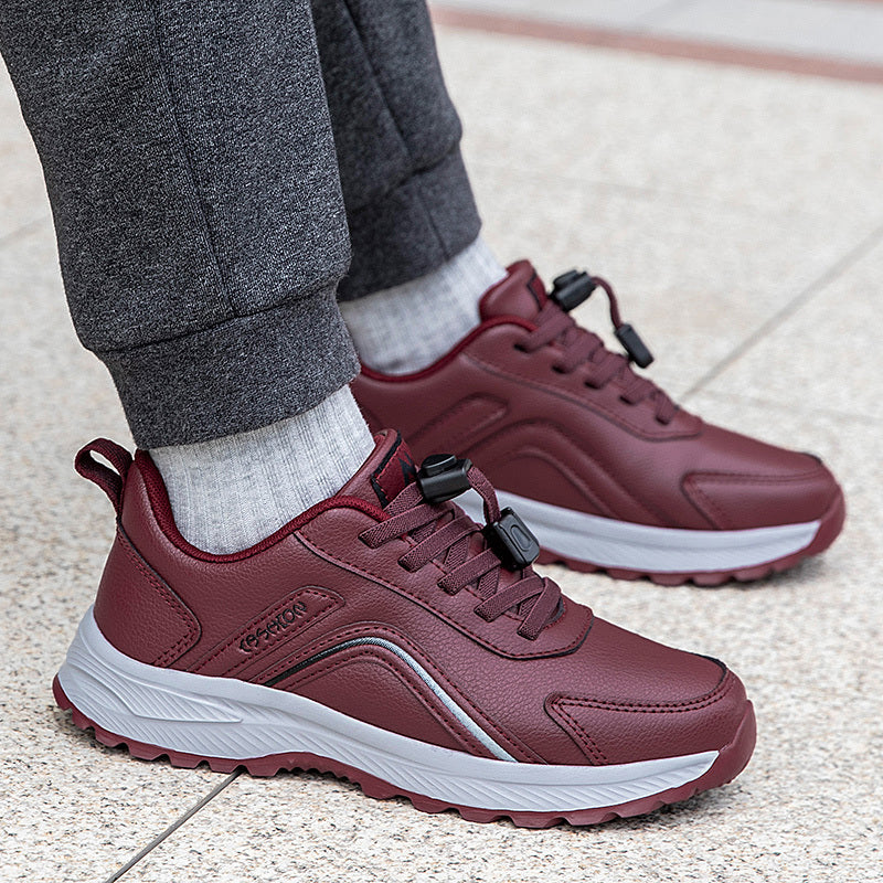 Women'S Non-Slip Walking Shoes - Slip-Resistant Rubber Sole, Cushioned TPR Outsole, Lace-Up Closure - All-Season Elderly Shoes for Seniors, Everyday & Formal Events - PU Synthetic Cover Upper - Non-Slip Grip for Stability & S MAEJORKEN