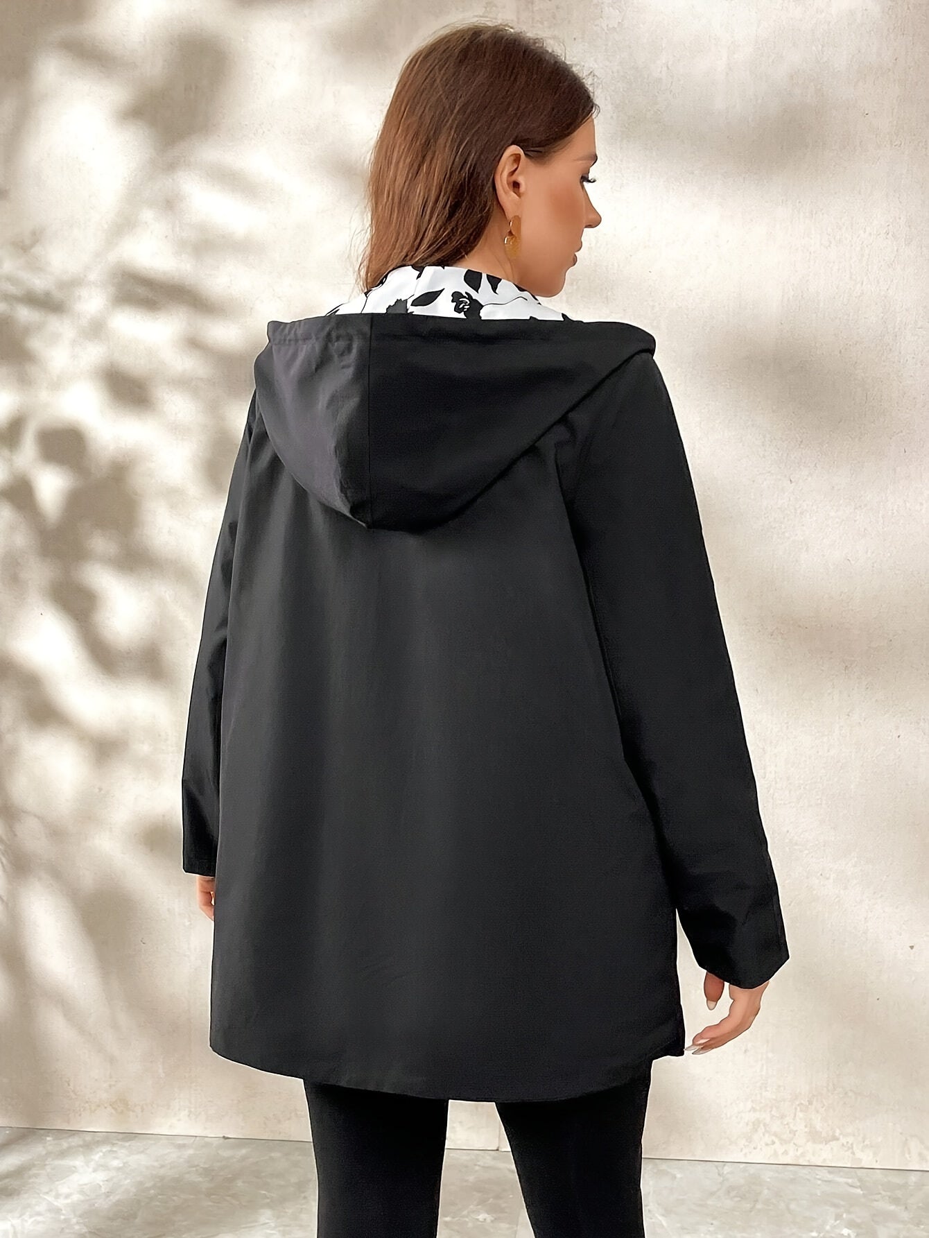 Manteau réversible à fermeture éclair grande taille du 0XL au 5XL