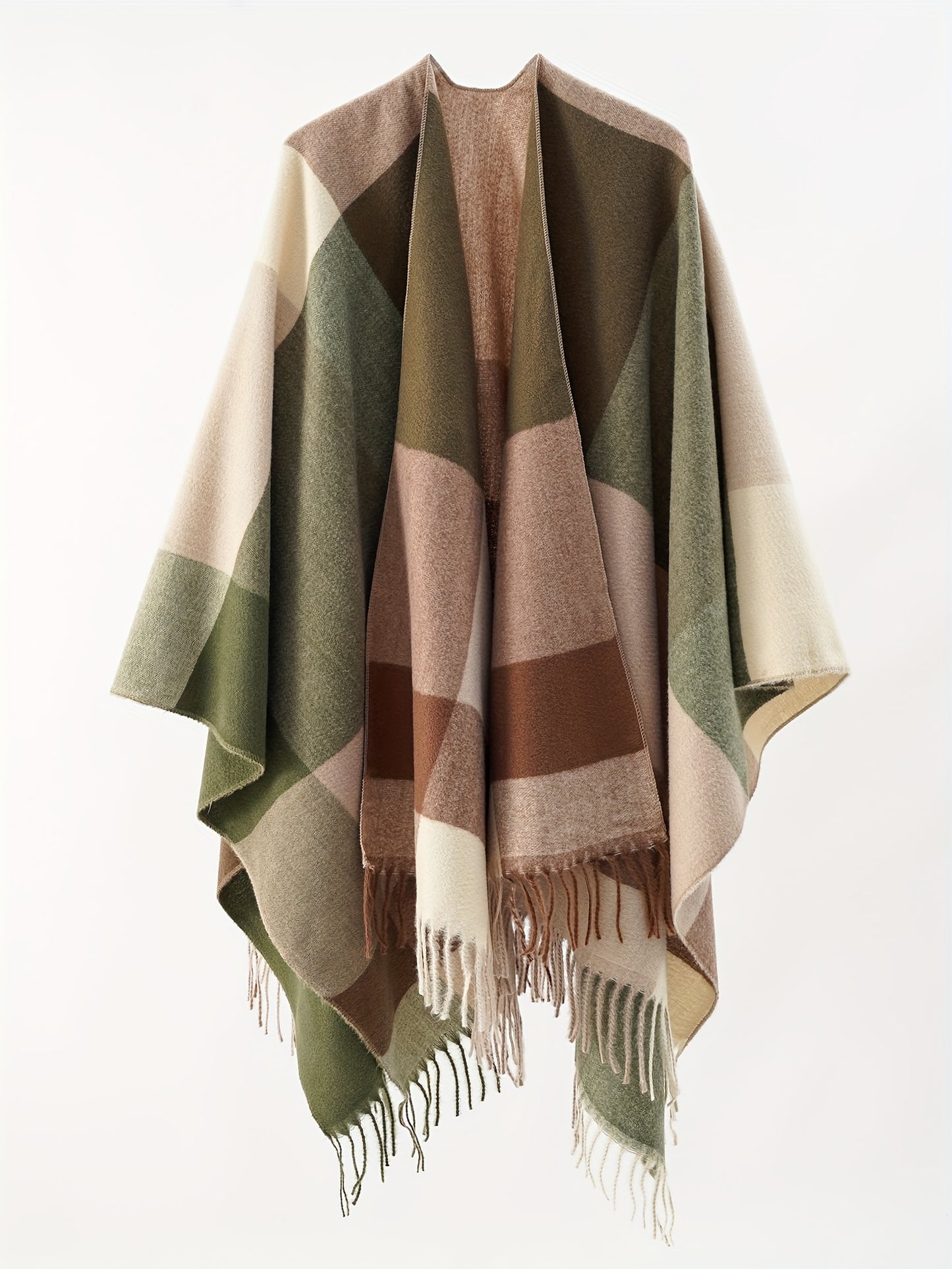 Pull cape châle cardigan ouvert sur le devant taille unique