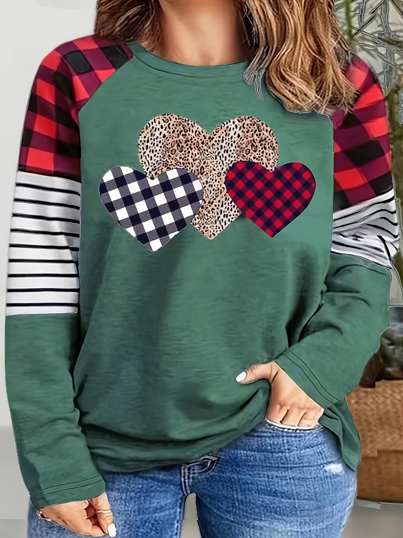 Sweat-shirt décontracté à manches longues du 1XL au 5XL
