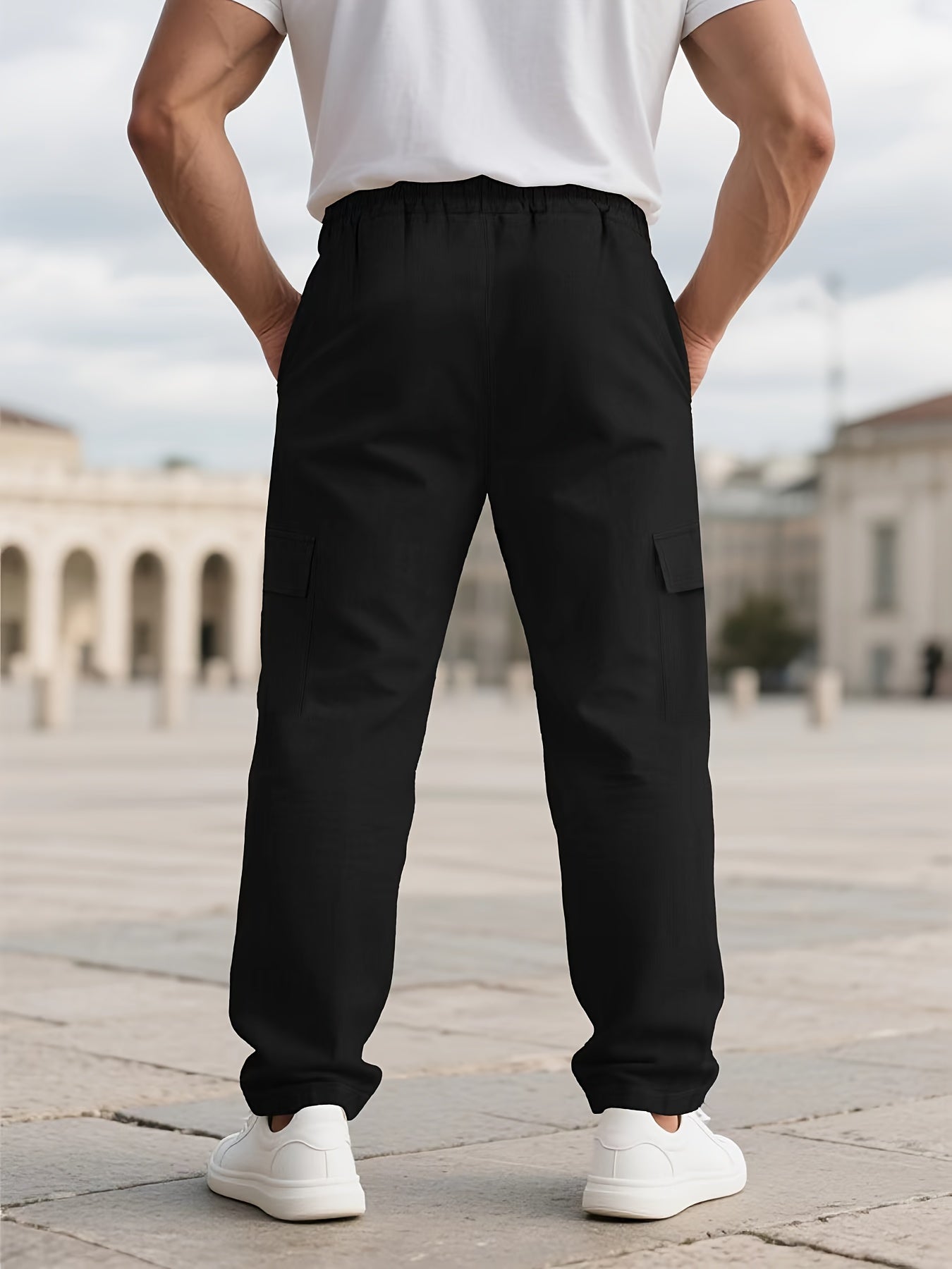Pantalon cargo en lin multi poches du S au 3XL MAEJORKEN
