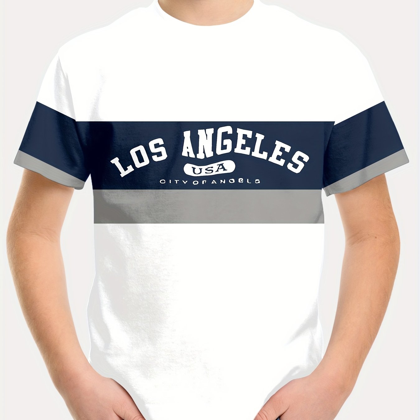 T-shirt motif américain garçon du 5 ans au 14 ans