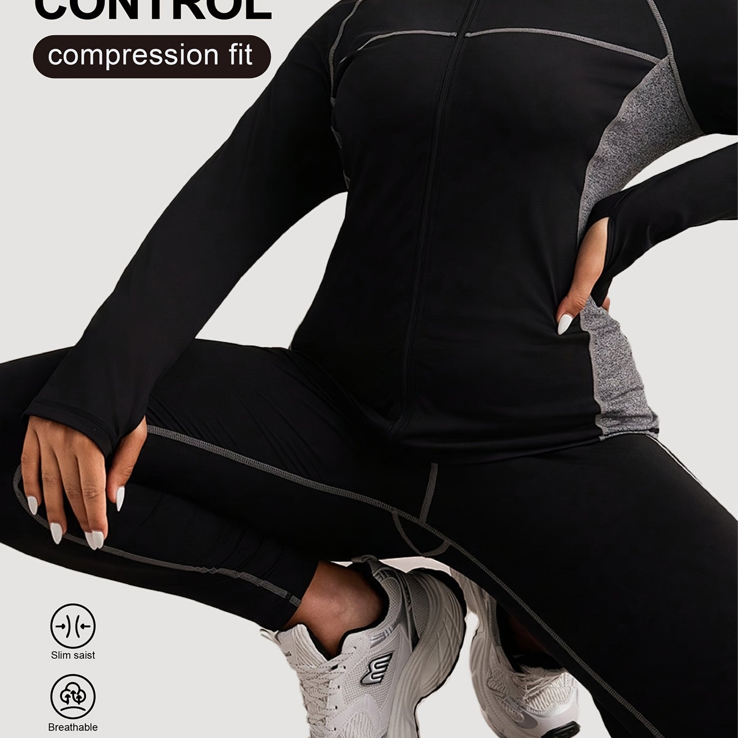 Ensemble veste zippées et leggins grande taille du XL au 4XL MAEJORKEN