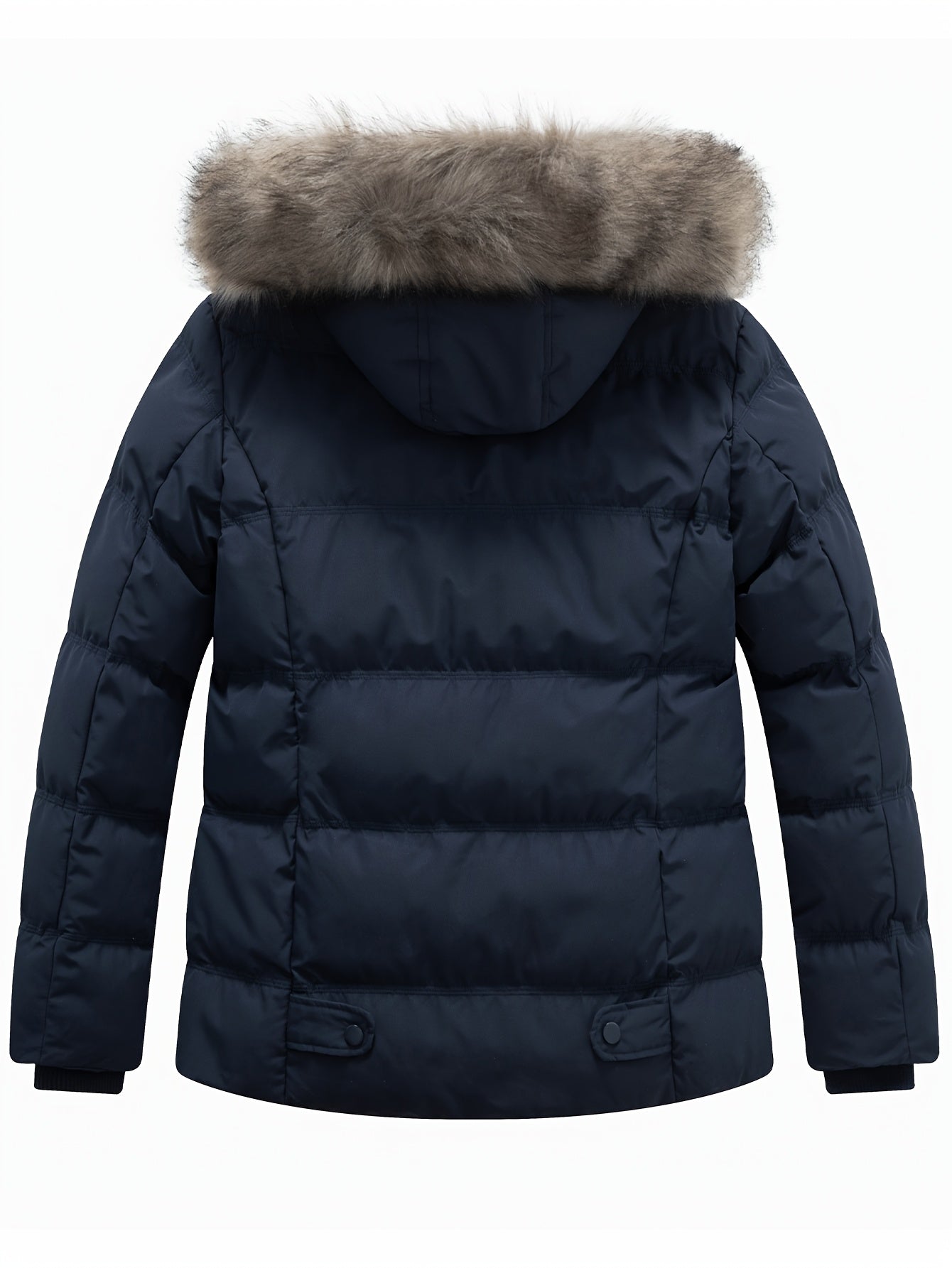 Manteau d hiver épais à capuche détachable en fausse fourrure femmes grande taille du XL au 5XL MAEJORKEN