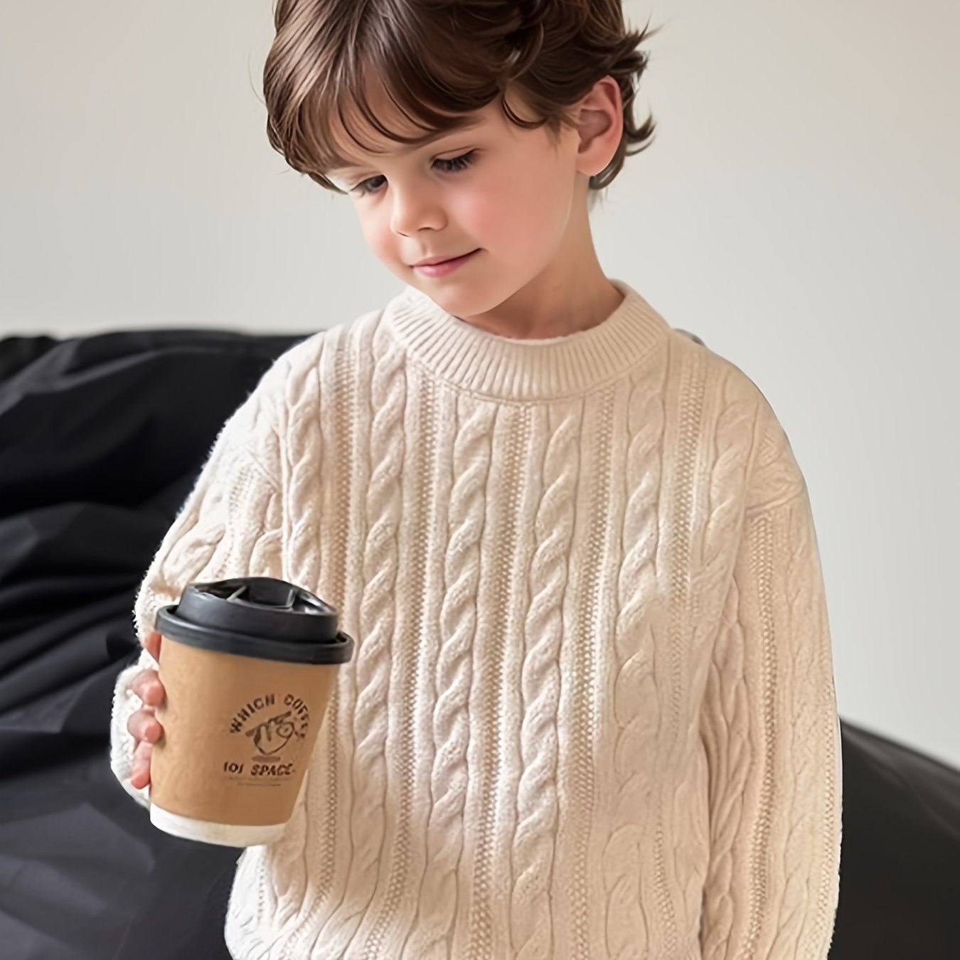 Pull à col rond et épais garçons du 5 au 15 ans MAEJORKEN