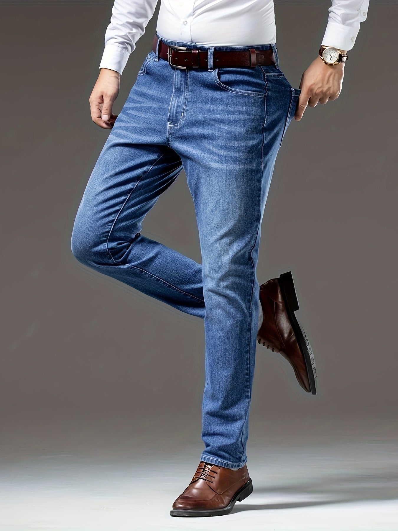 Jeans léger bleu royal du S au 3XL
