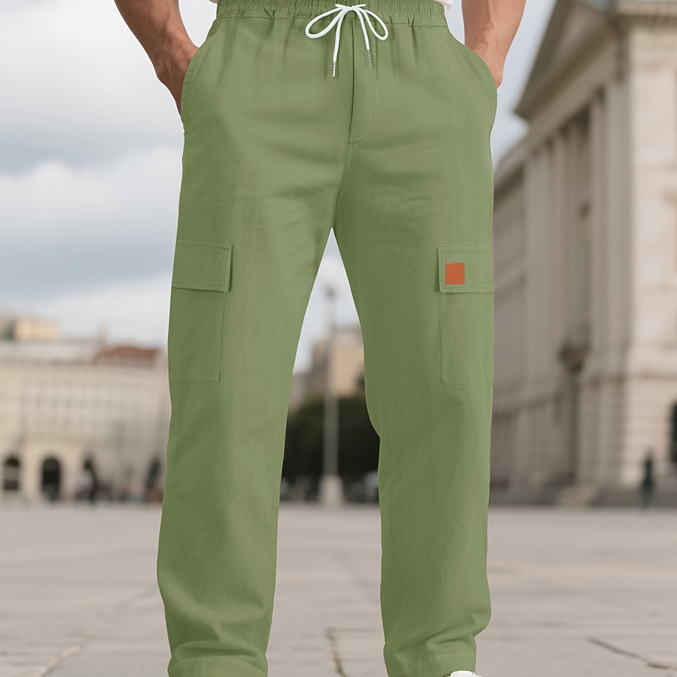 Pantalon cargo en lin multi poches du S au 3XL MAEJORKEN
