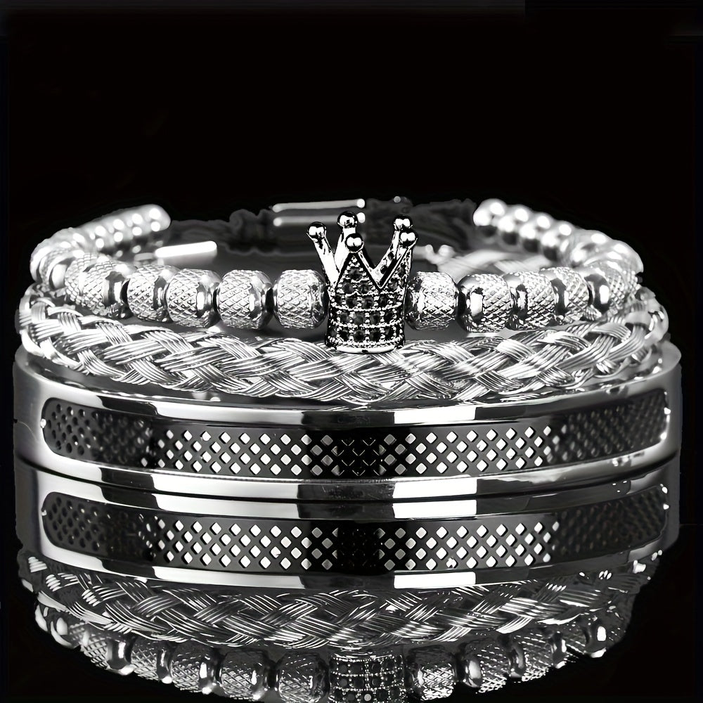 Ensemble de bracelets de luxe pour hommes avec couronne ( coffret non inclus ) MAEJORKEN