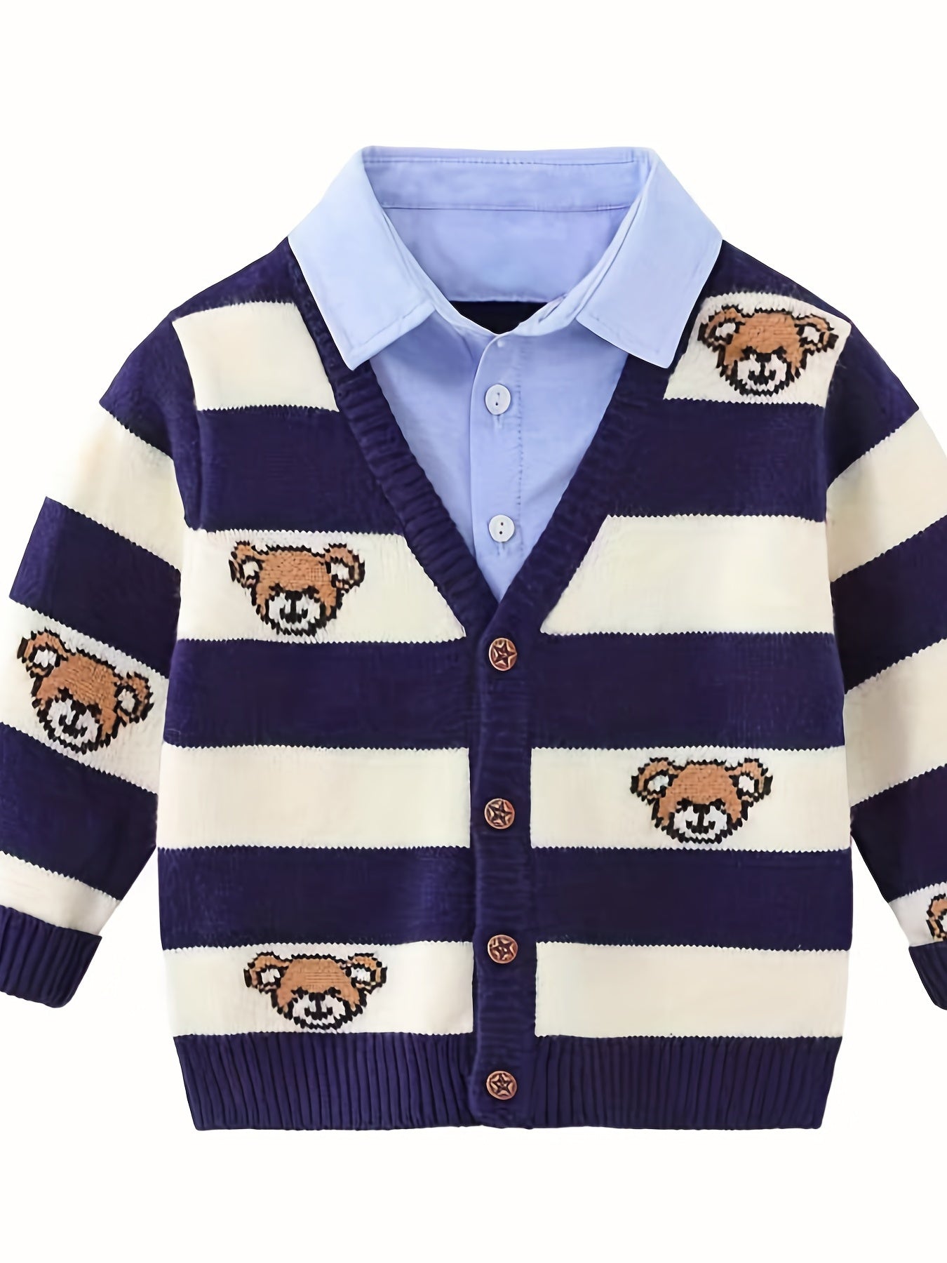 Gilet garçon faux deux pièces du 1 an au 8 ans