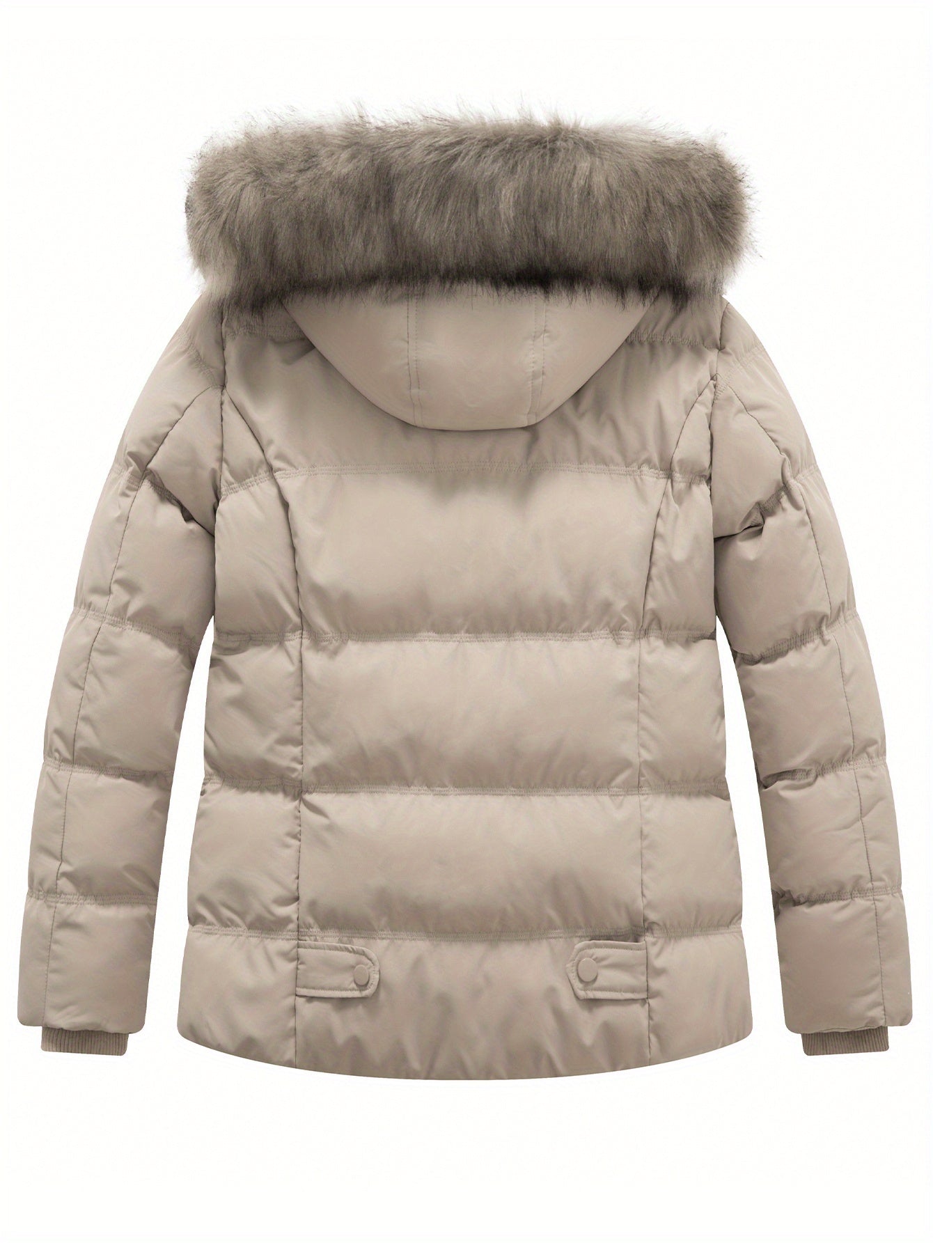 Manteau d hiver épais à capuche détachable en fausse fourrure femmes grande taille du XL au 5XL MAEJORKEN