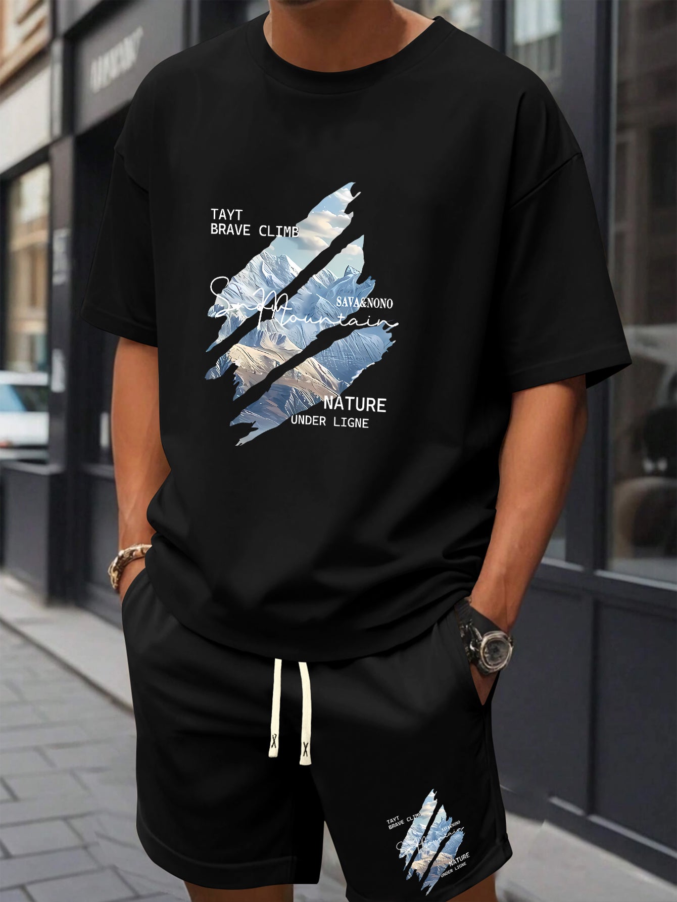 Ensemble t-shirt et short décontractée du S au 2XL