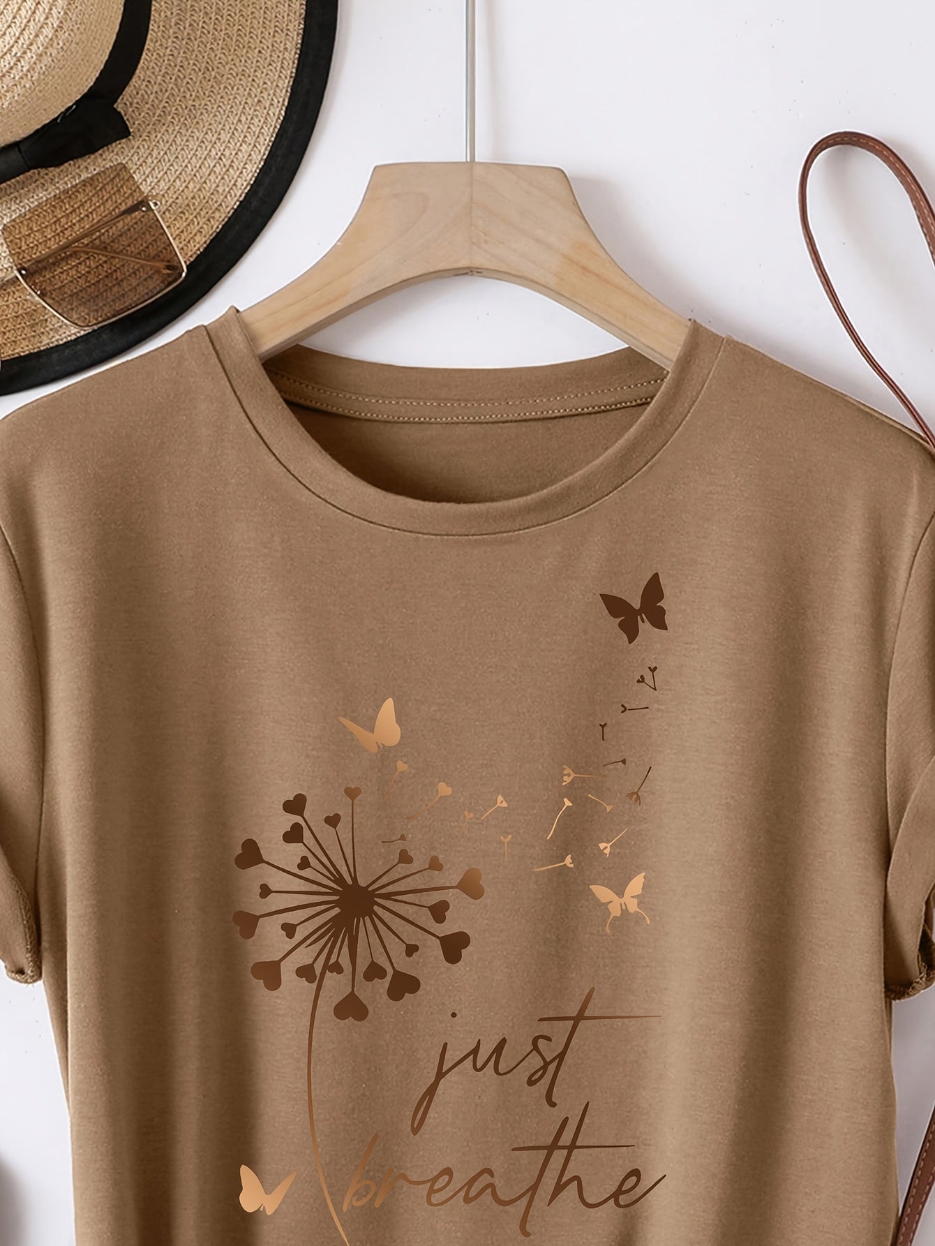 Lot de 3 t-shirts marron à col rond du S au 2XL