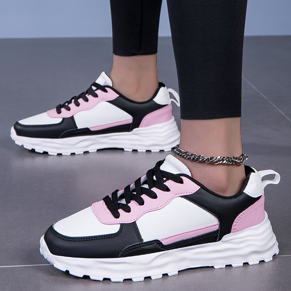 Basket noir et rose du 35 au 44