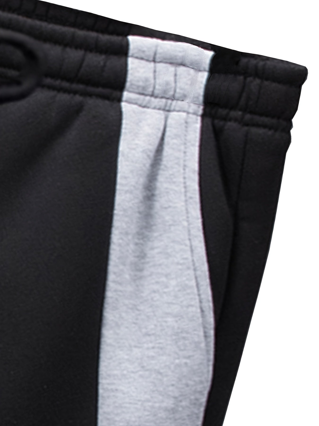 2 Sets of Classic Contrast Color Splicing Hoodie and Pants, Fashionable Casual Sports Suit for Boys and Girls, Comfortable Children's Daily Wear with Velvet in Autumn and Winter MAEJORKEN