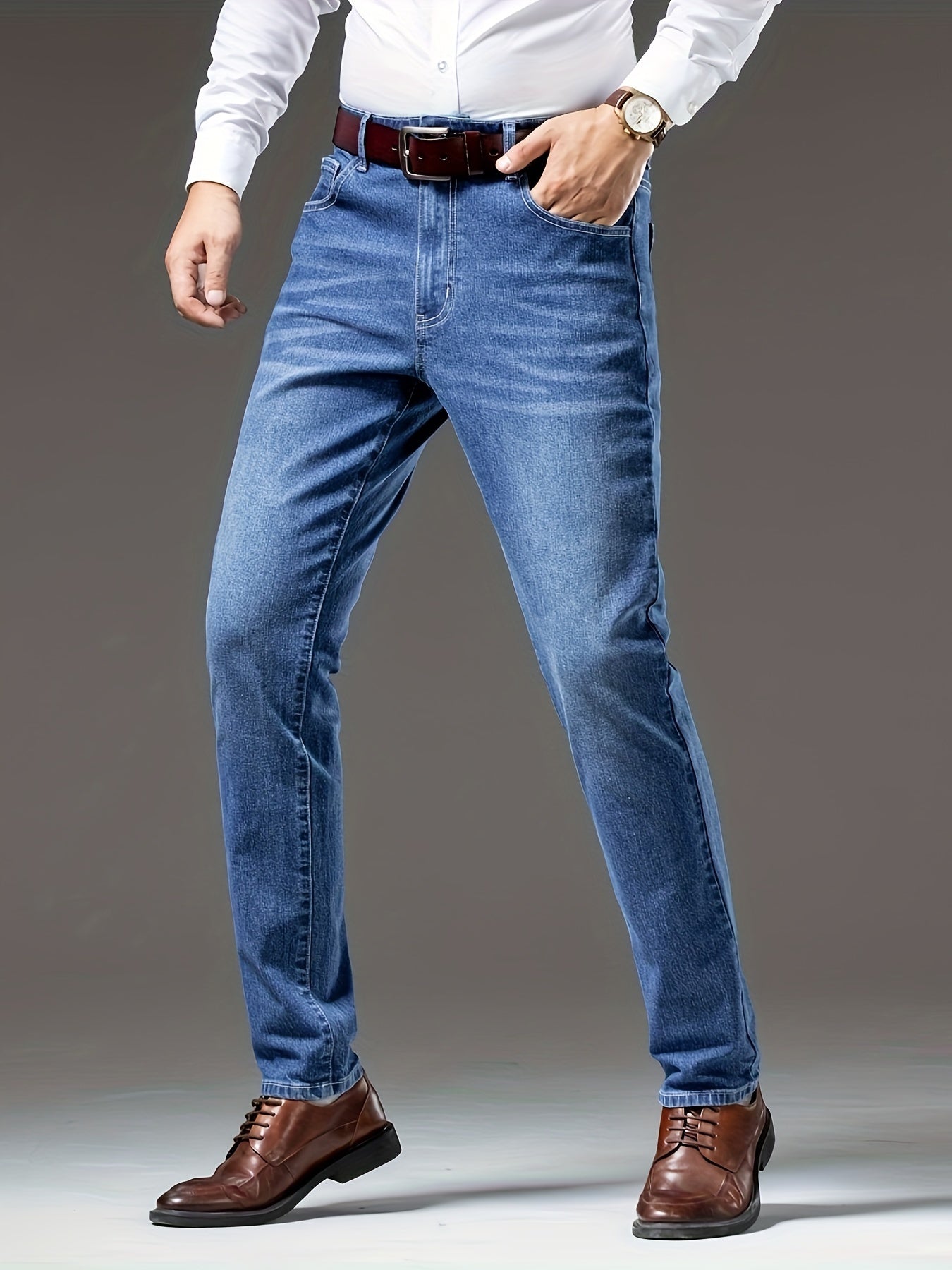 Jeans léger bleu royal du S au 3XL