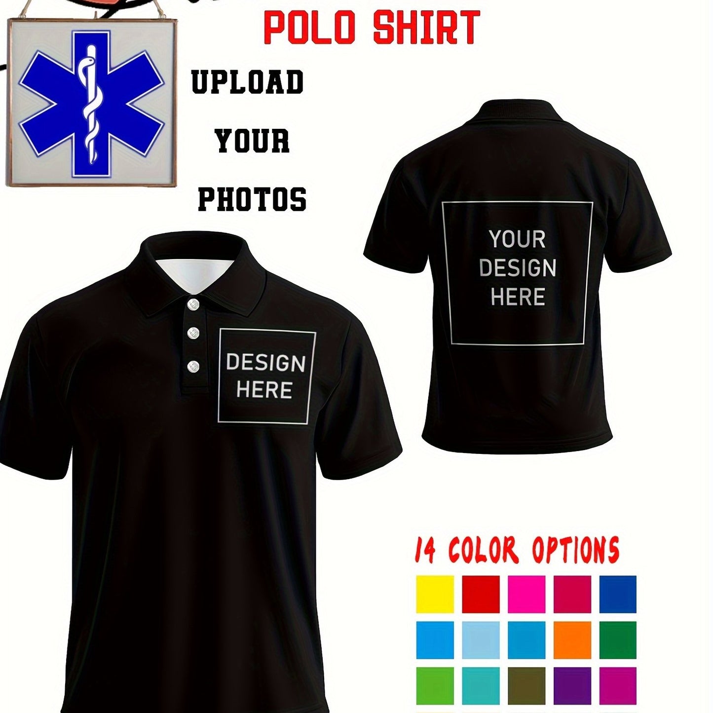 Polo uni personnalisée du S au 2XL