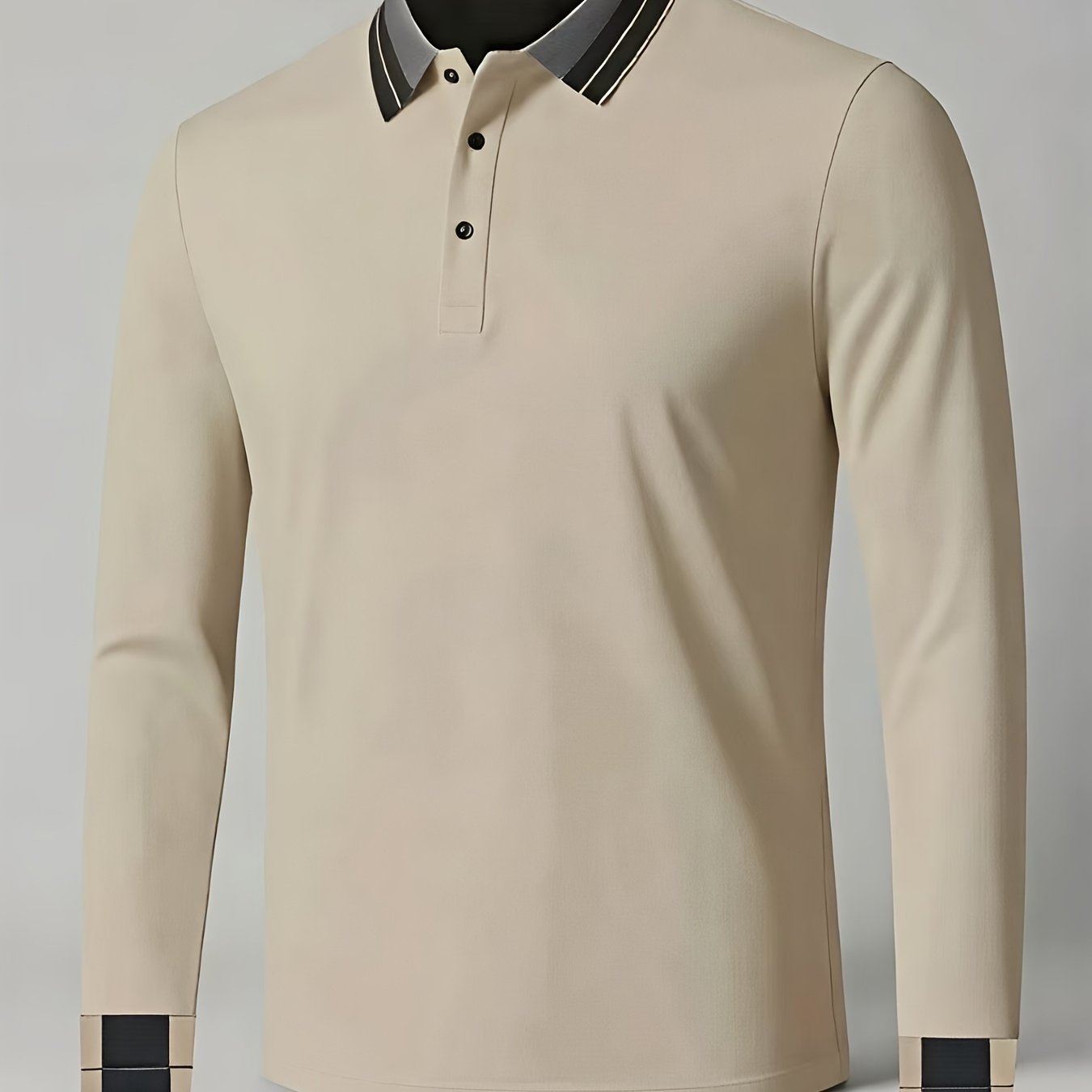 Pull à col boutonné à manches longues du S au 2XL